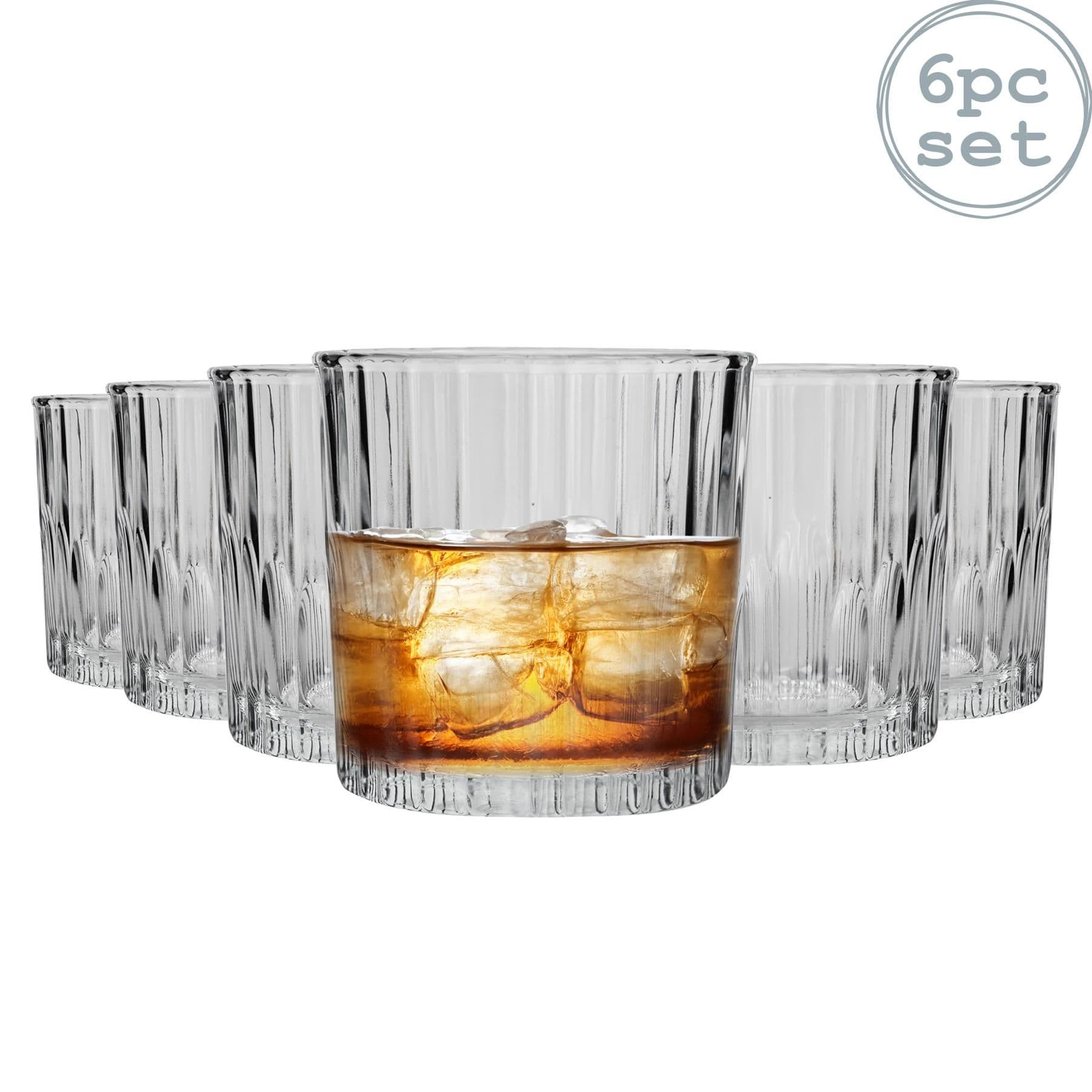 Manhattan Vintage Whisky Glasses - 310ml - Pack of 6