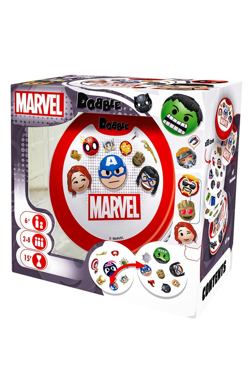 Dobble Marvel Emoji Card Game