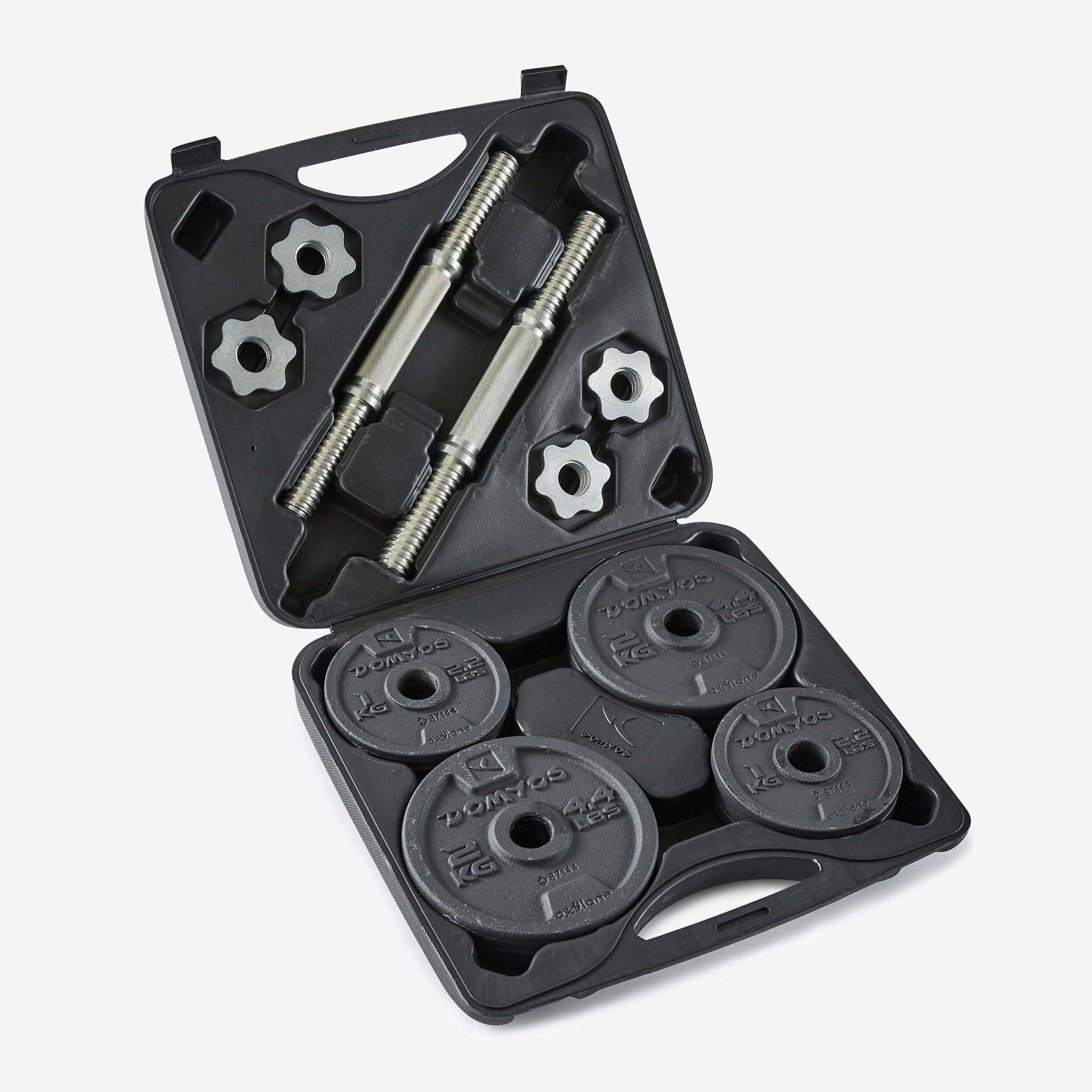 Compact Durable Cast Iron Weight Training Dumbbell Set