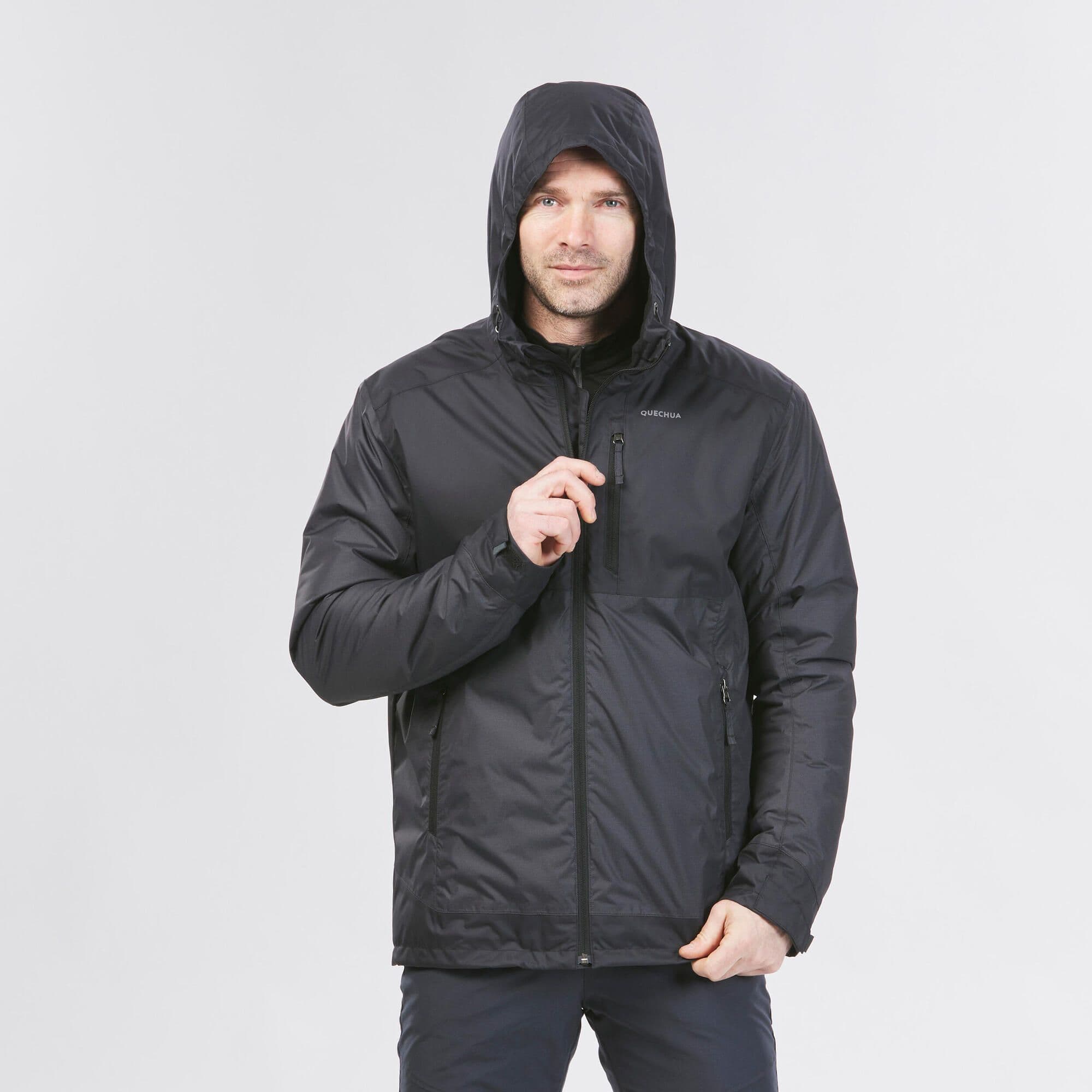 Hiking Waterproof Winter Jacket Sh500 10 Degrees C