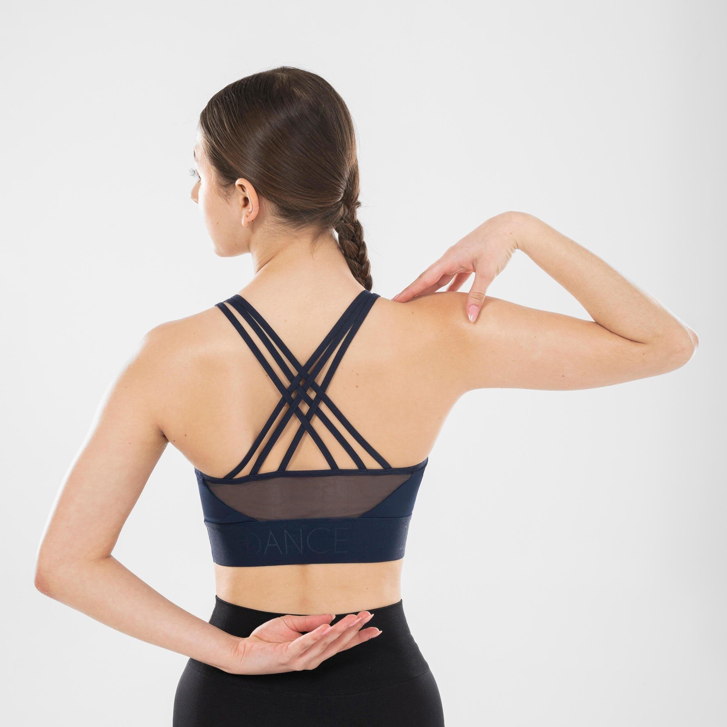 Modern Dance Sports Bra Thin Straps Removable Pads
