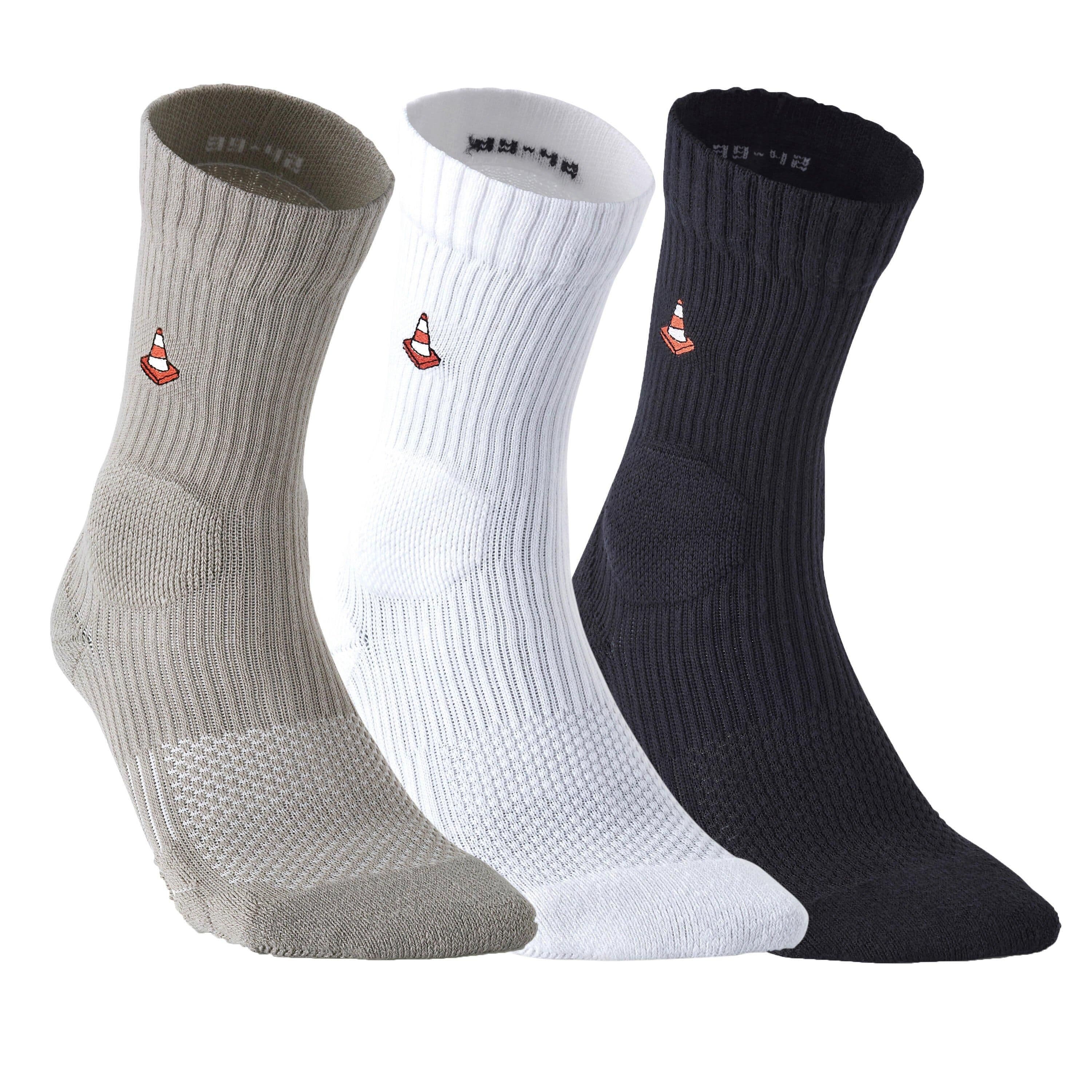 Mid Rise Skateboard Socks Tri Pack