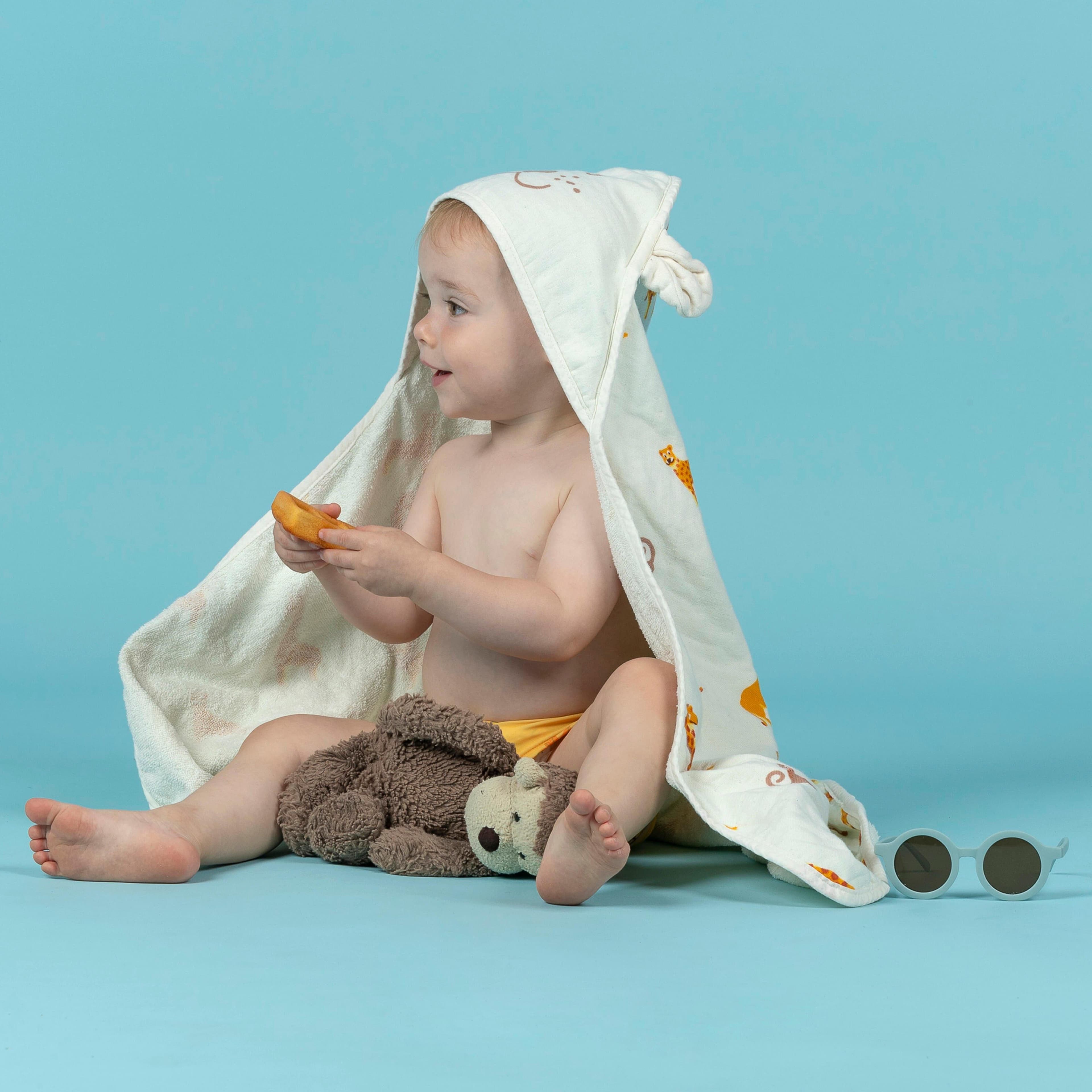 Swimming Towel Cotton Hood Savannah Print