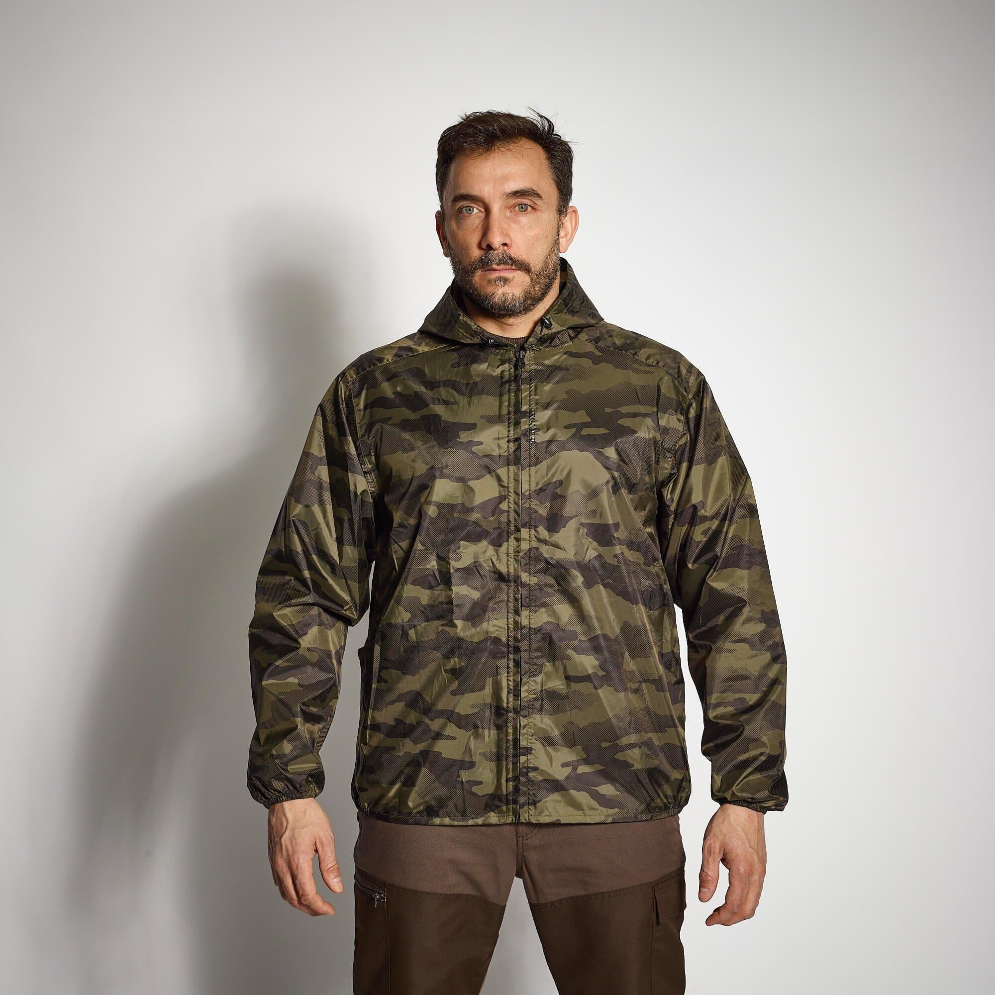 Waterproof Jacket 100 Lightweight Camo