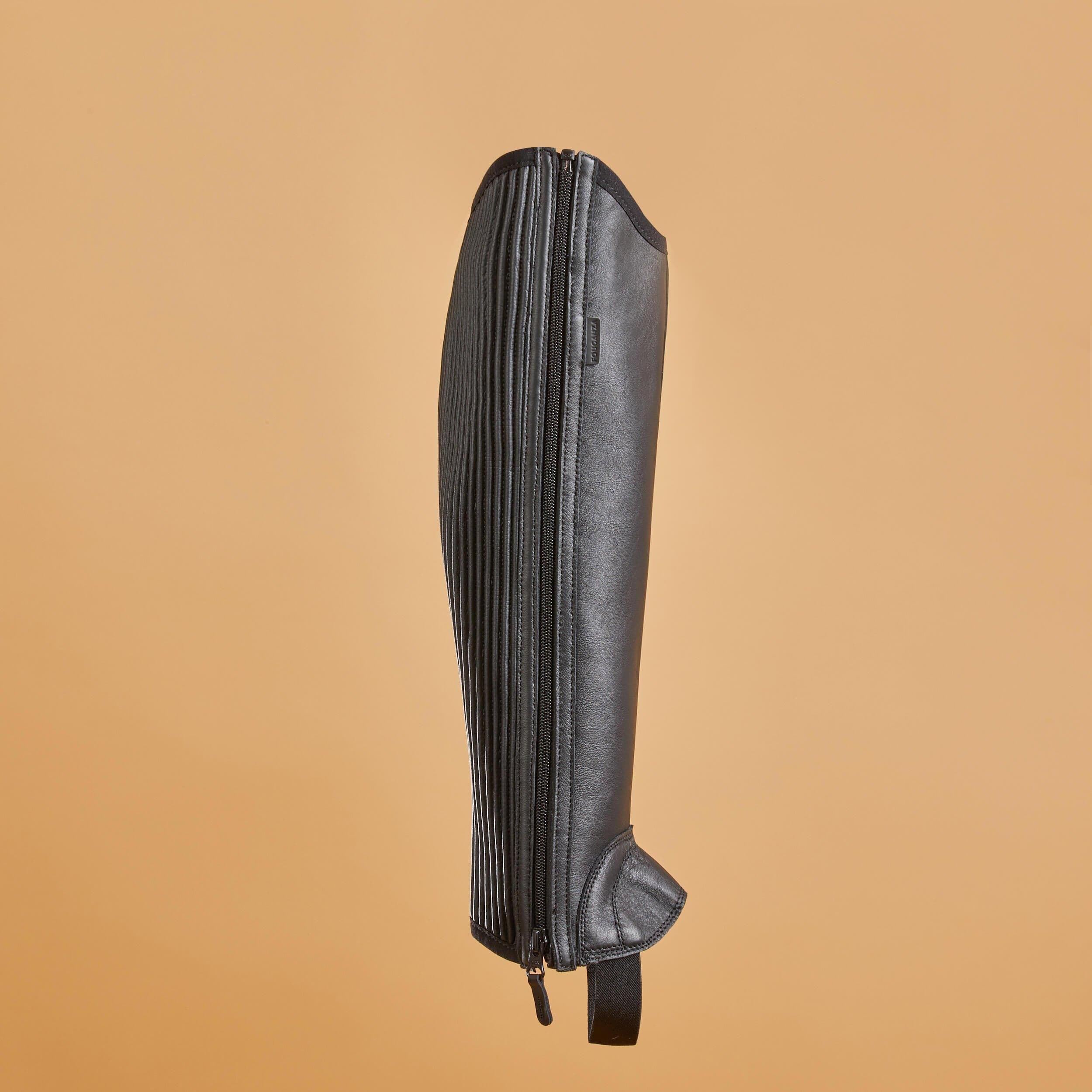 Horse Riding Leather Half Chaps Gusset