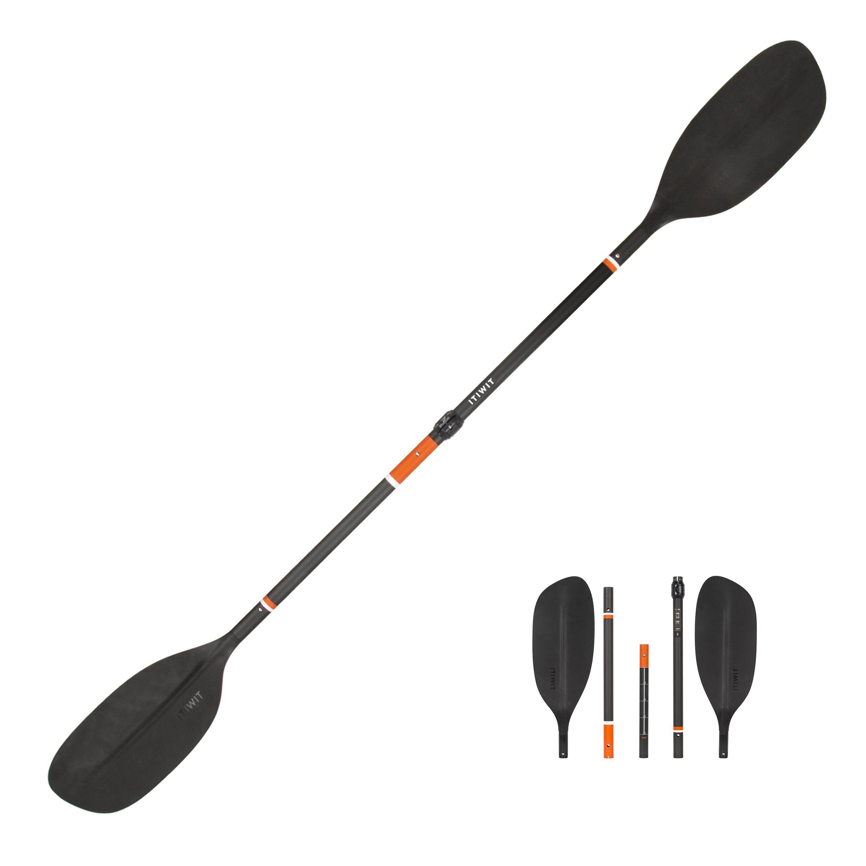 Kayak Packraft Paddle Carbon Plastic Adjustable 5 Separable Sections