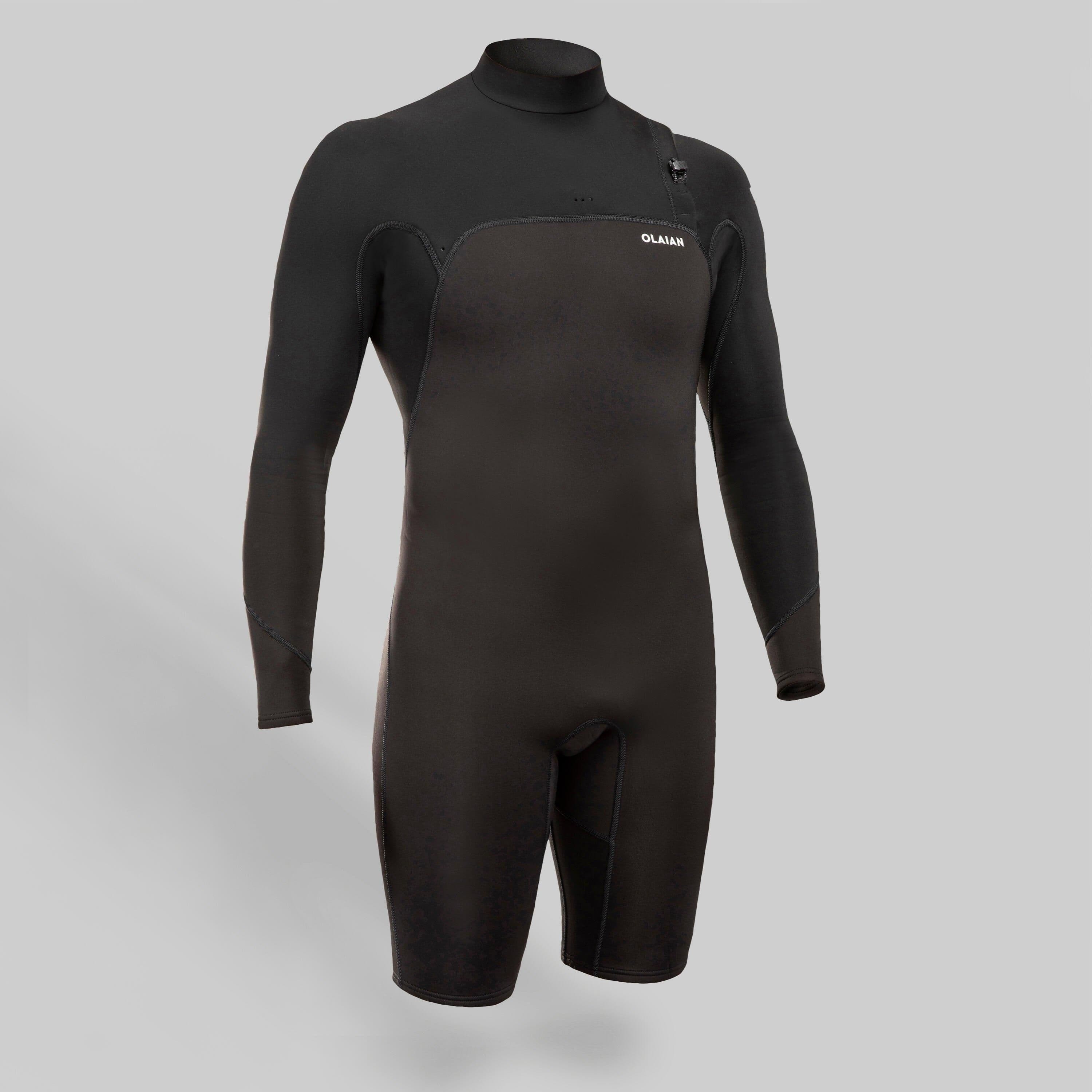 Surfing Neoprene Long Sleeve No Zip Shorty Wetsuit 900 1.5 mm