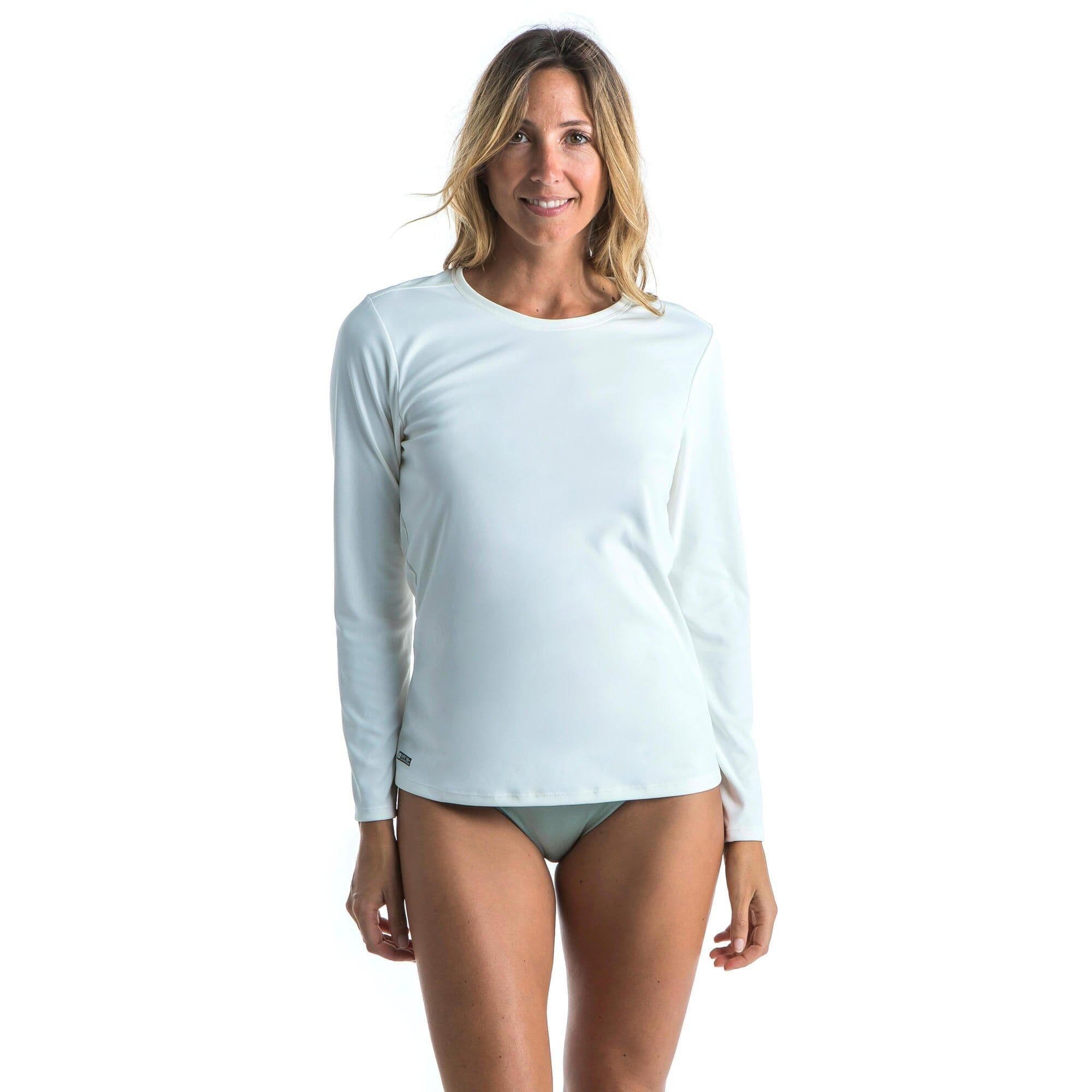 Surfing Long Sleeved Uv Resist T Shirt Malou Greige (Undyed