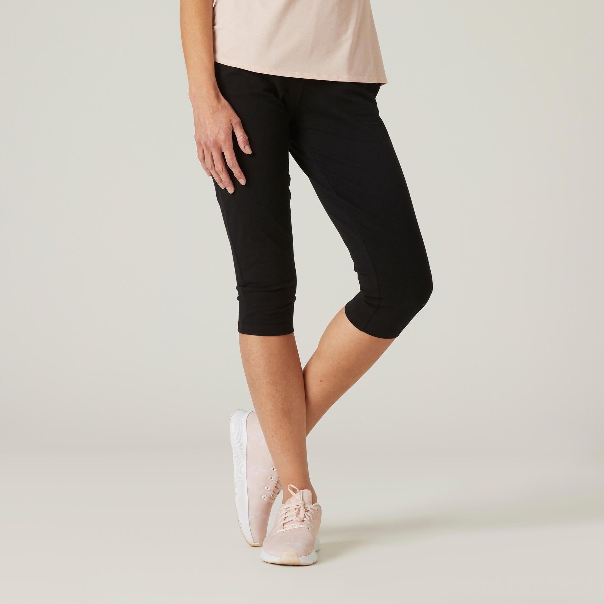 Slim Fit Fitness Cropped Bottoms 500