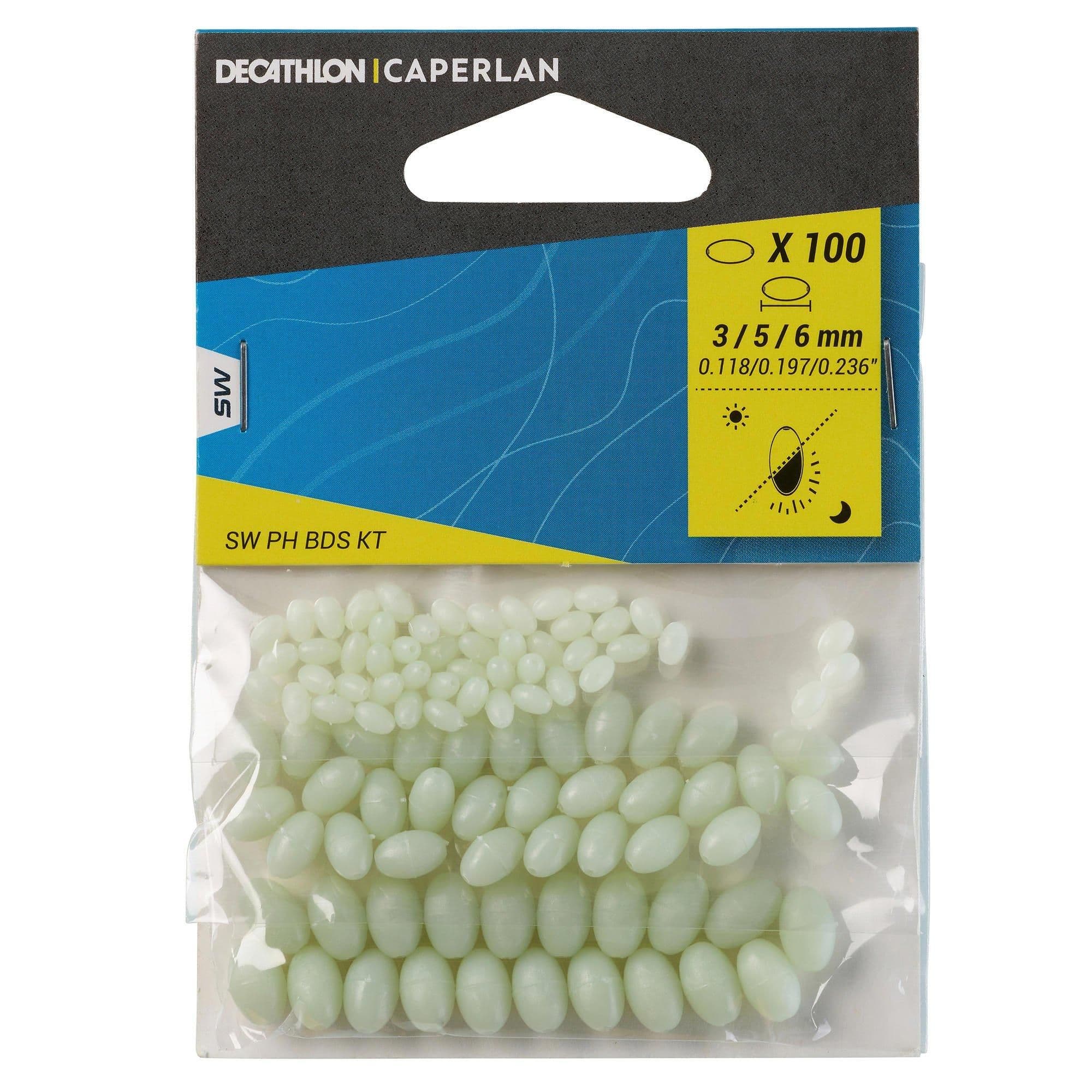 Fishing Surfcasting Hard Bead Set 100 Phosphorescent