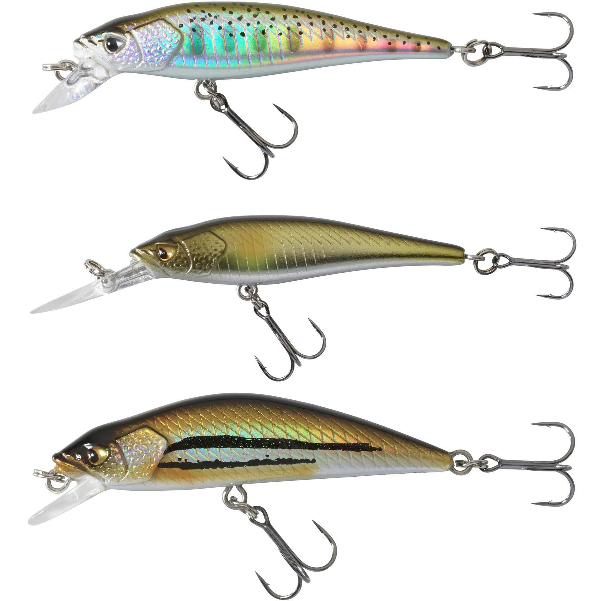 Plug Bait Jerkbait Minnow Lure Fishing Trout Kit 3 Pb
