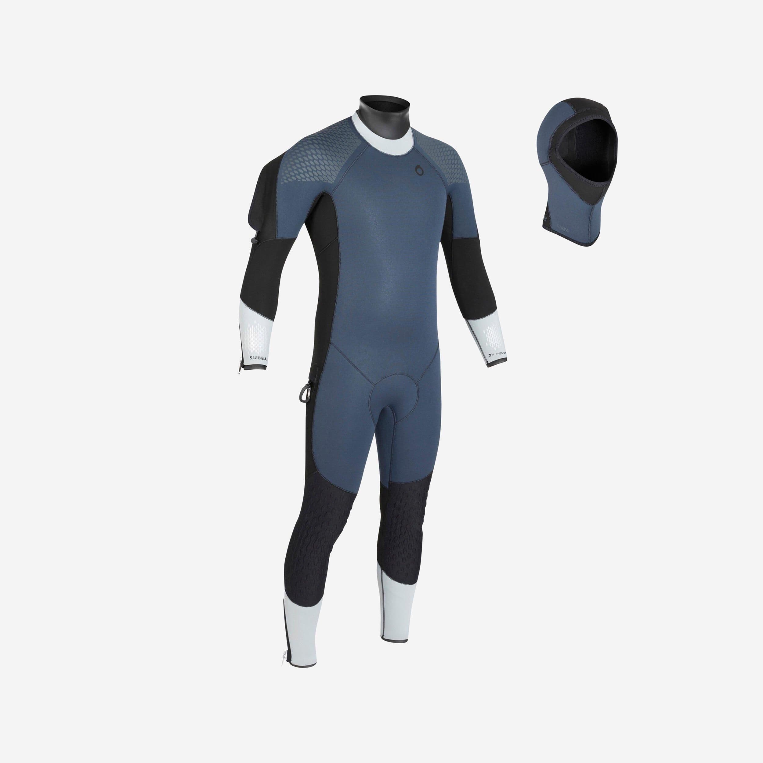 Diving Semi Dry Wetsuit 7 Mm Neoprene