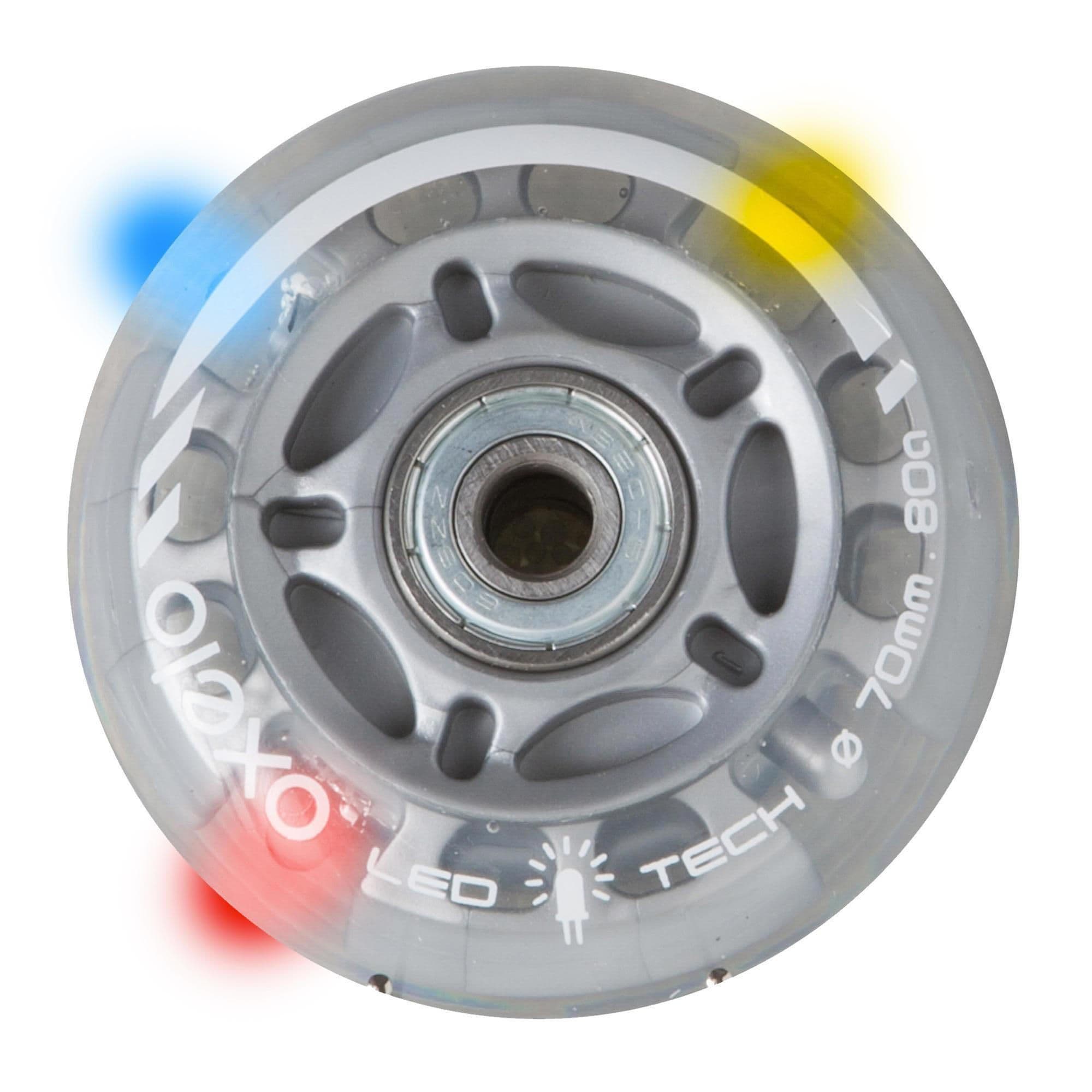 70 Mm Light Up Inline Skate Wheels Bearings Fit3 Twin Pack