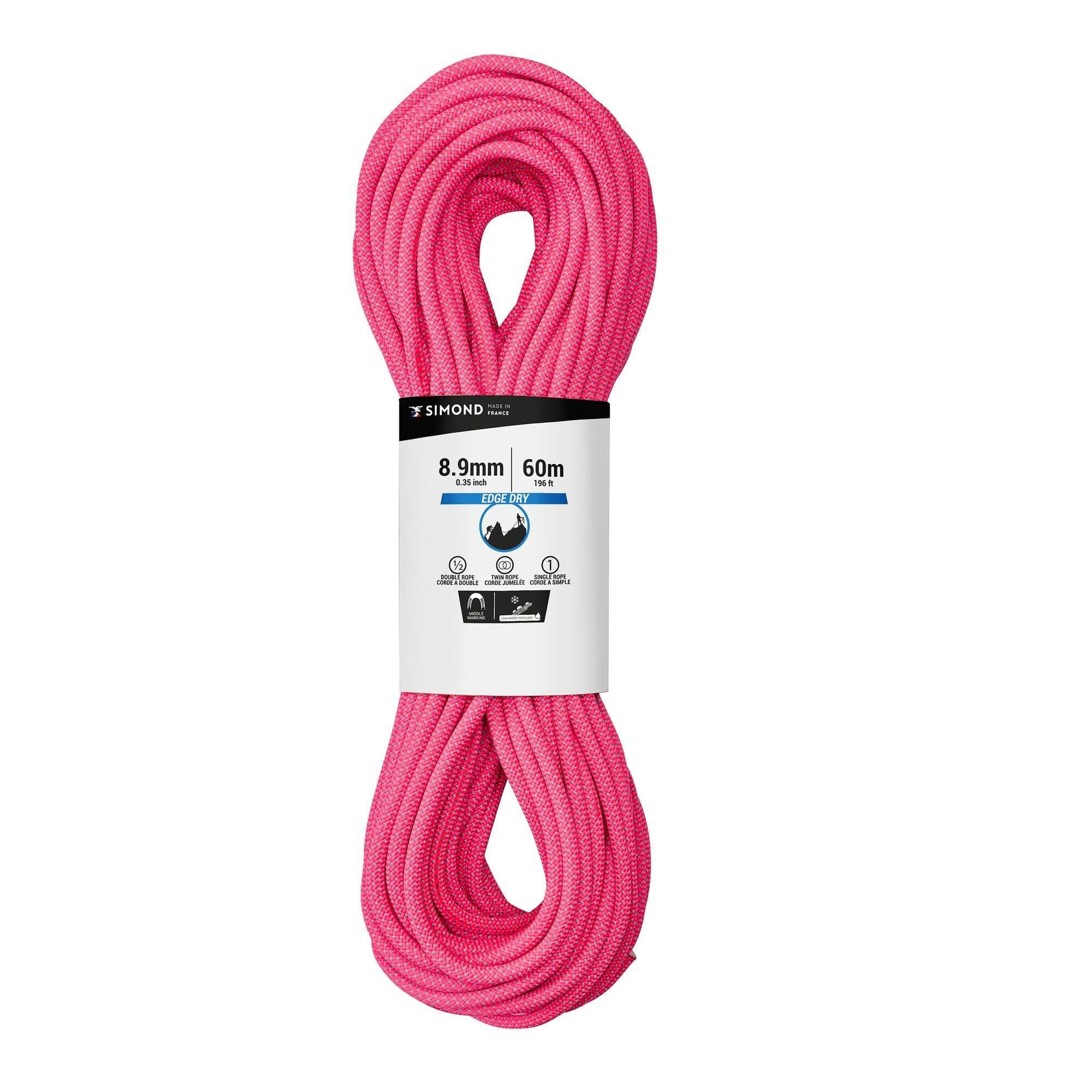 Climbing Mountaineering Triple Rope Sdard 8.9 Mm X 60 M Edge Dry