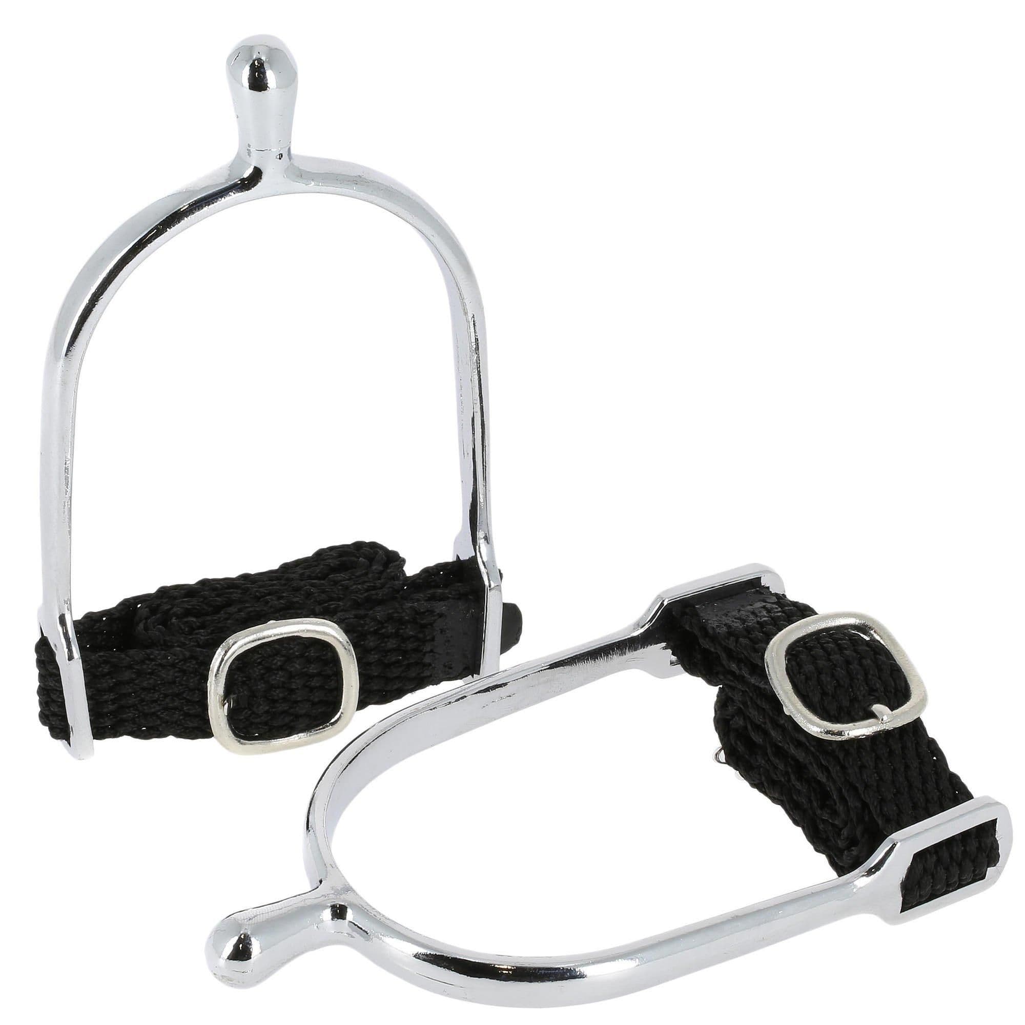 Round Tip Horse Riding Spurs + Straps