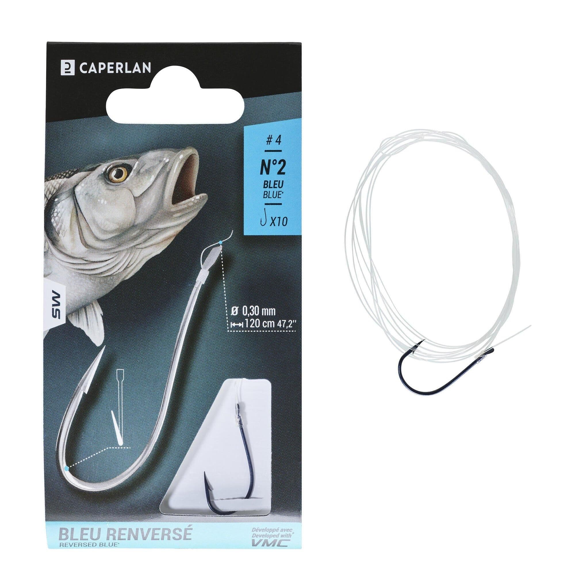Reversed Spade End Hooks To Line Sea Fishing