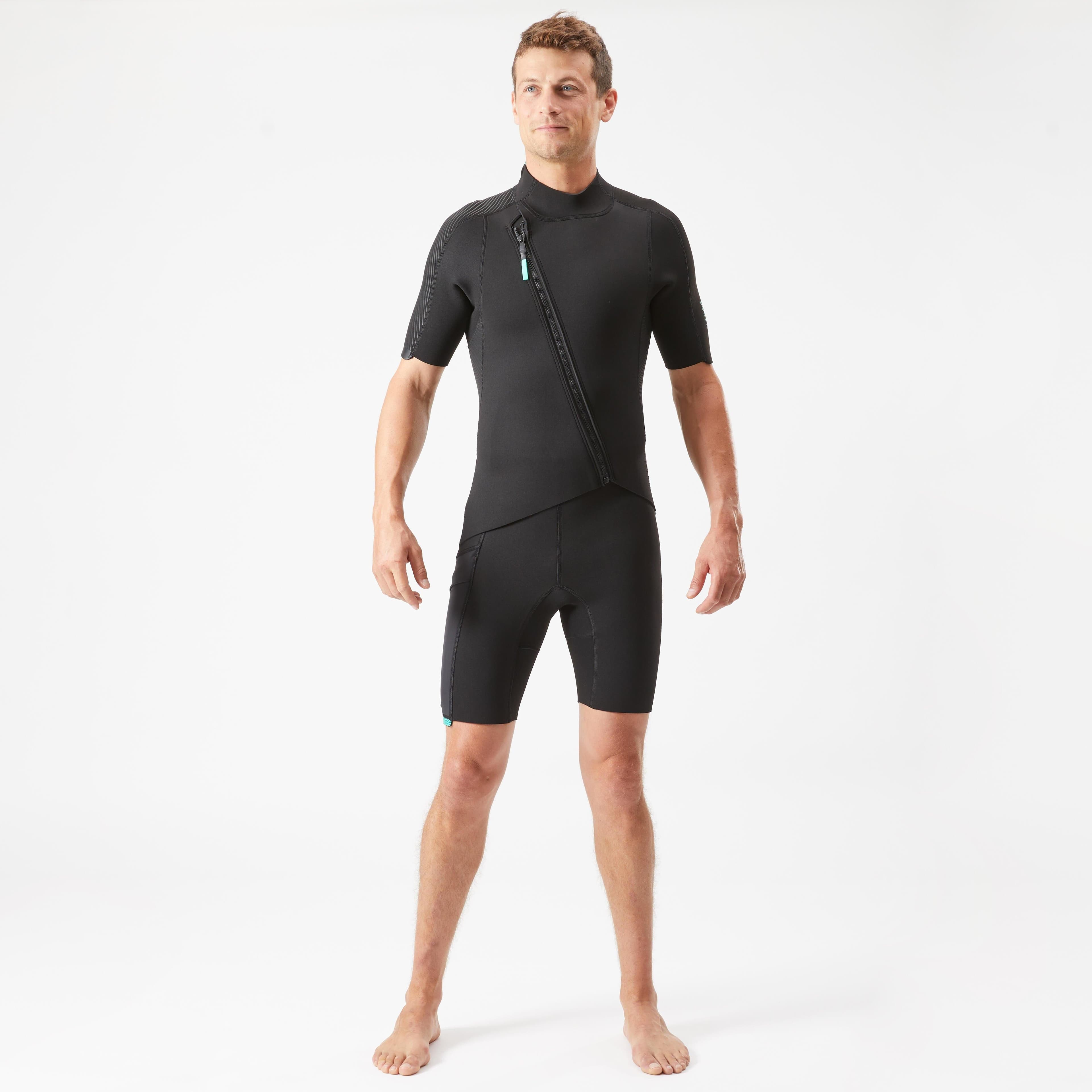 2 mm Neoprene Shorty Wetsuit Diagonal Front Zip Easy
