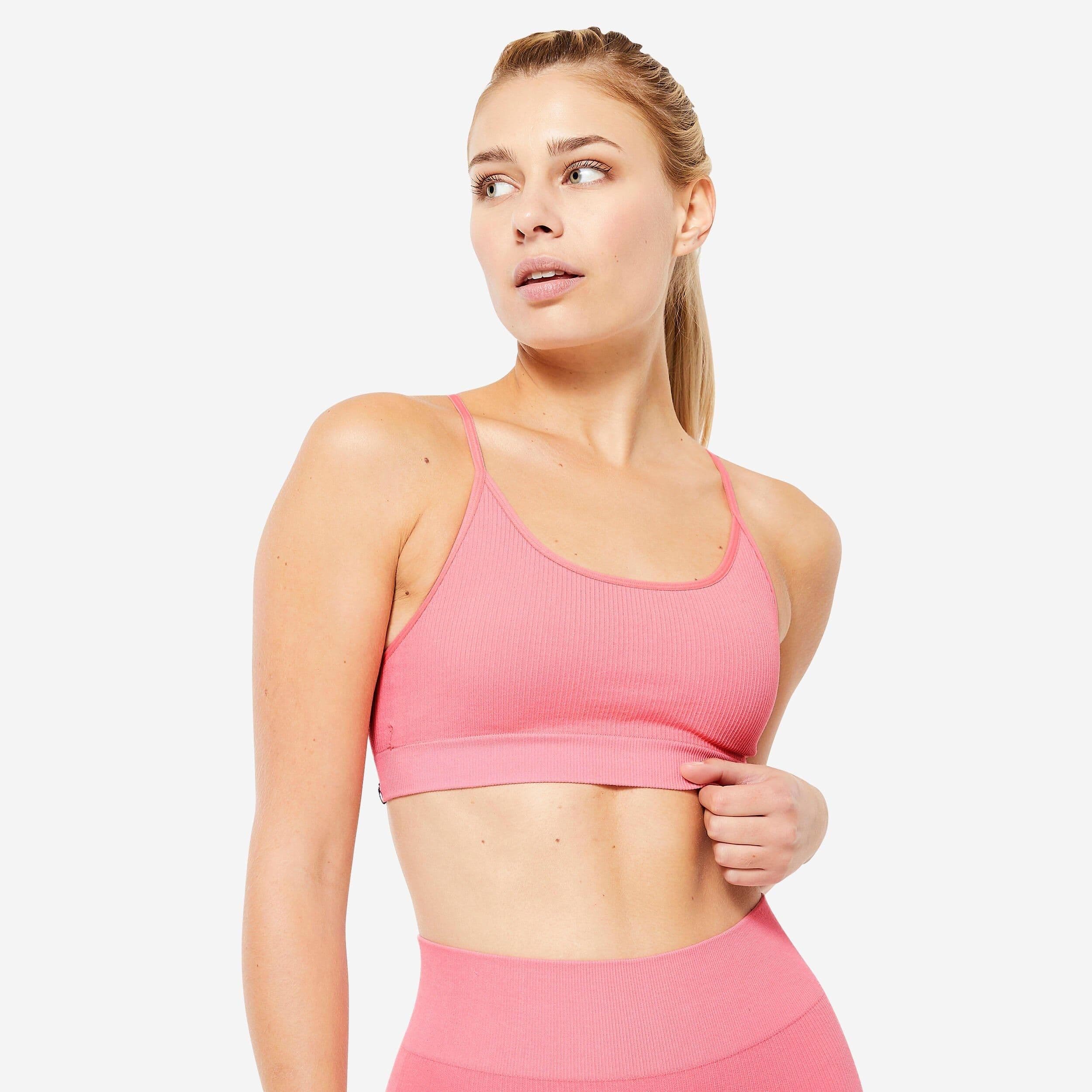 Light Support Seamless Ribbed Sports Bra
