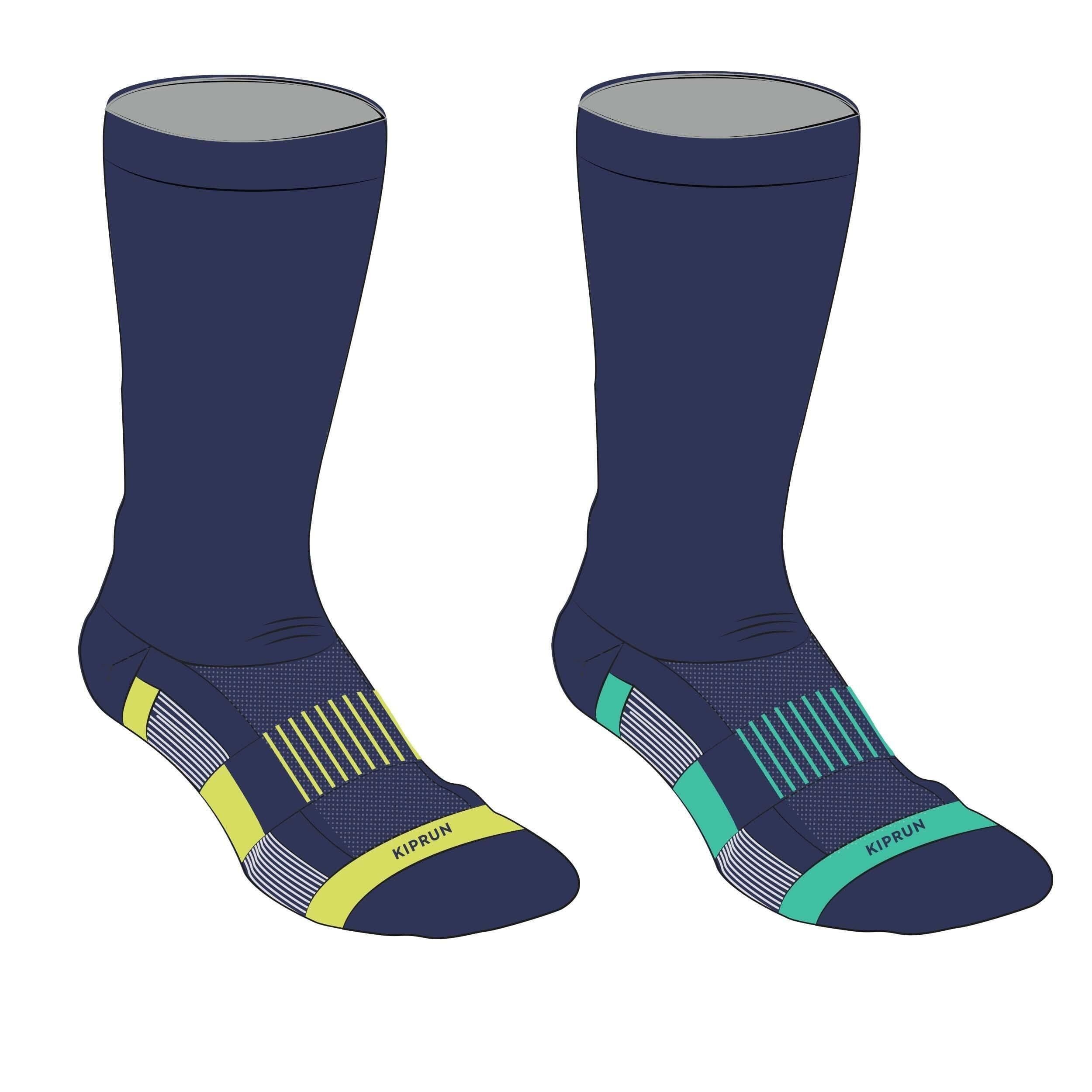 Kiprun 500 Uc Comfort Running Socks 2 Pack