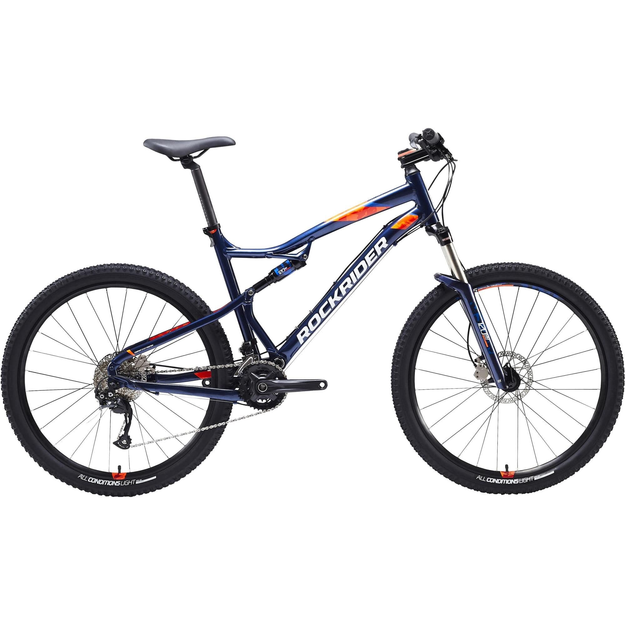 27.5 Inch Mountain Bike Full Suspension Rockrider St 540