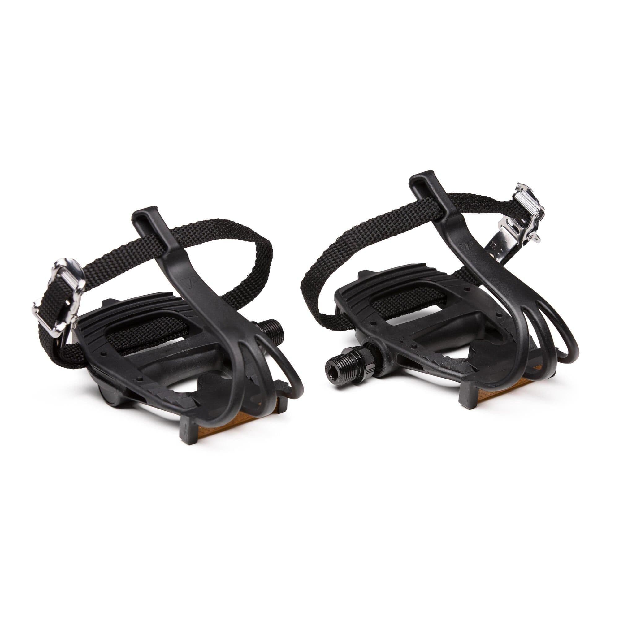 100 Resin Road Bike Pedals Toe Clips