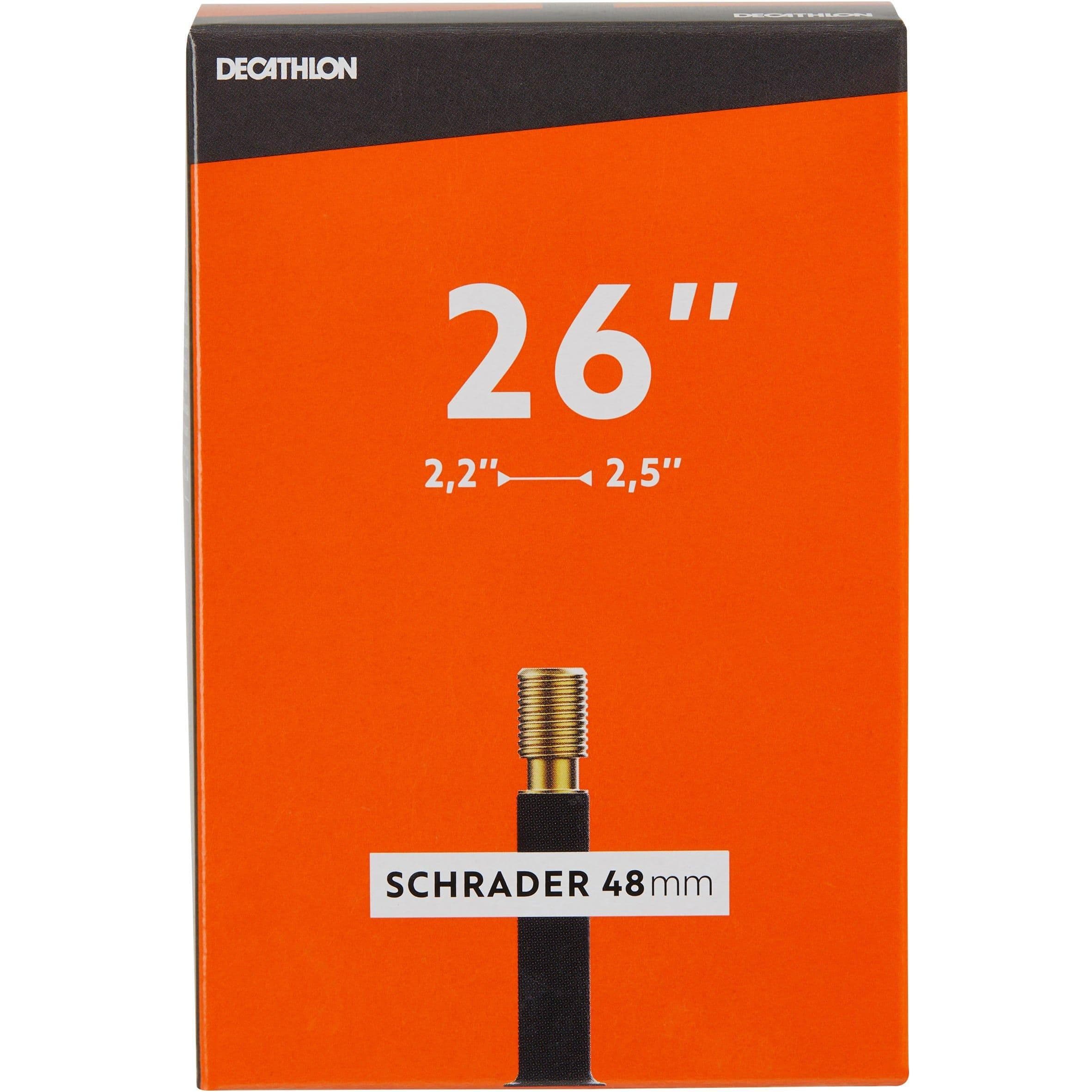 Bike Inner Tube 26X2.2 2.5 Schrader Valve 48mm