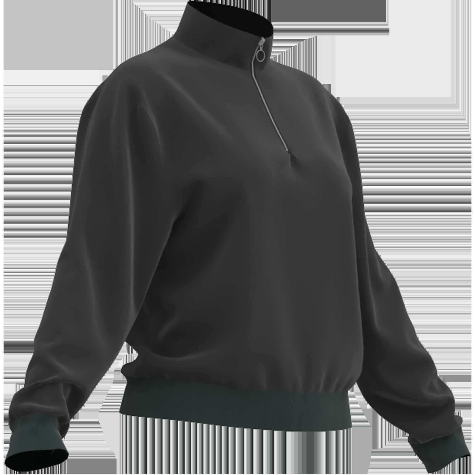 Quarter Zip Long Sleeved Fitness Cardio Sweatshirt