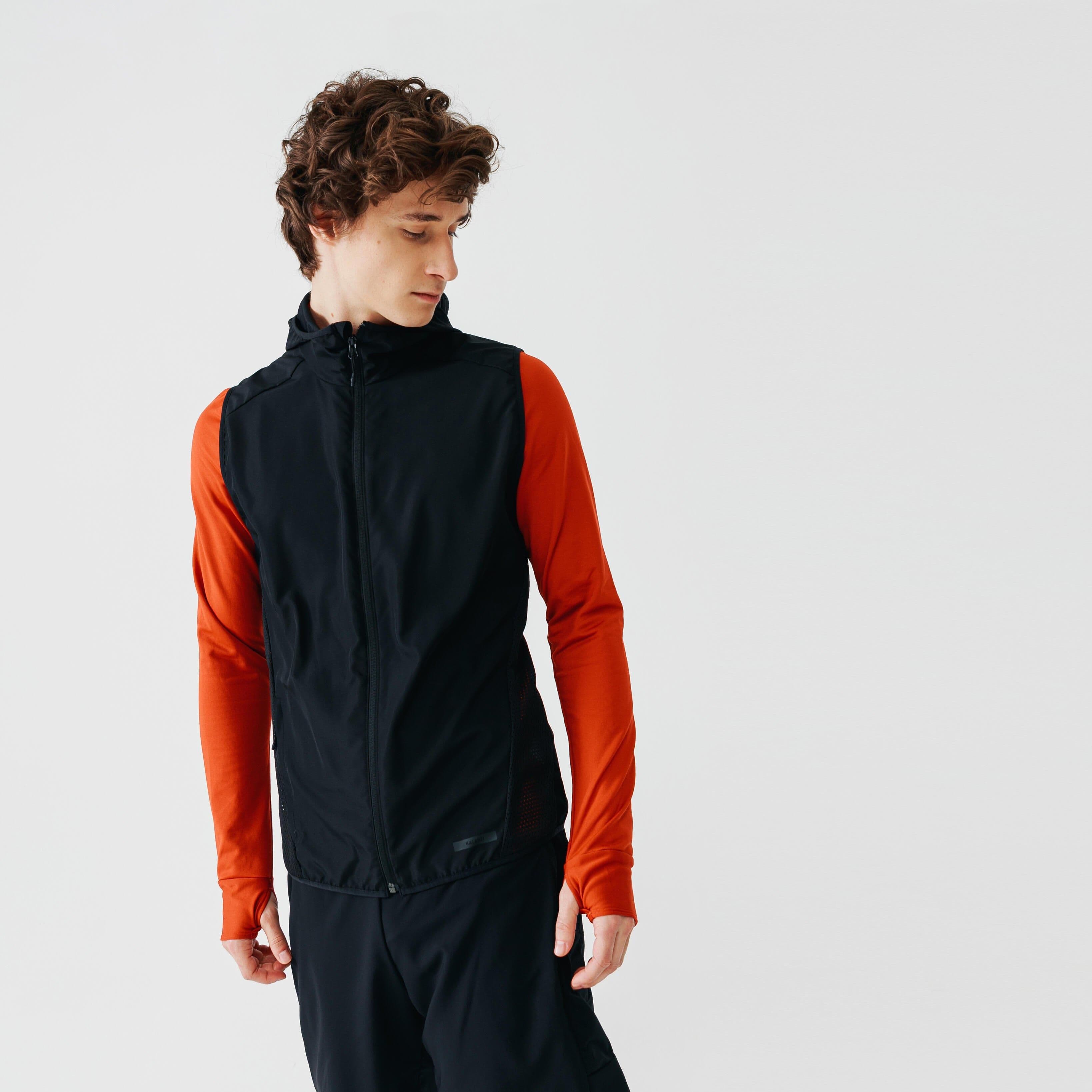 Running Sleeveless Jacket Kalenji Run Wind