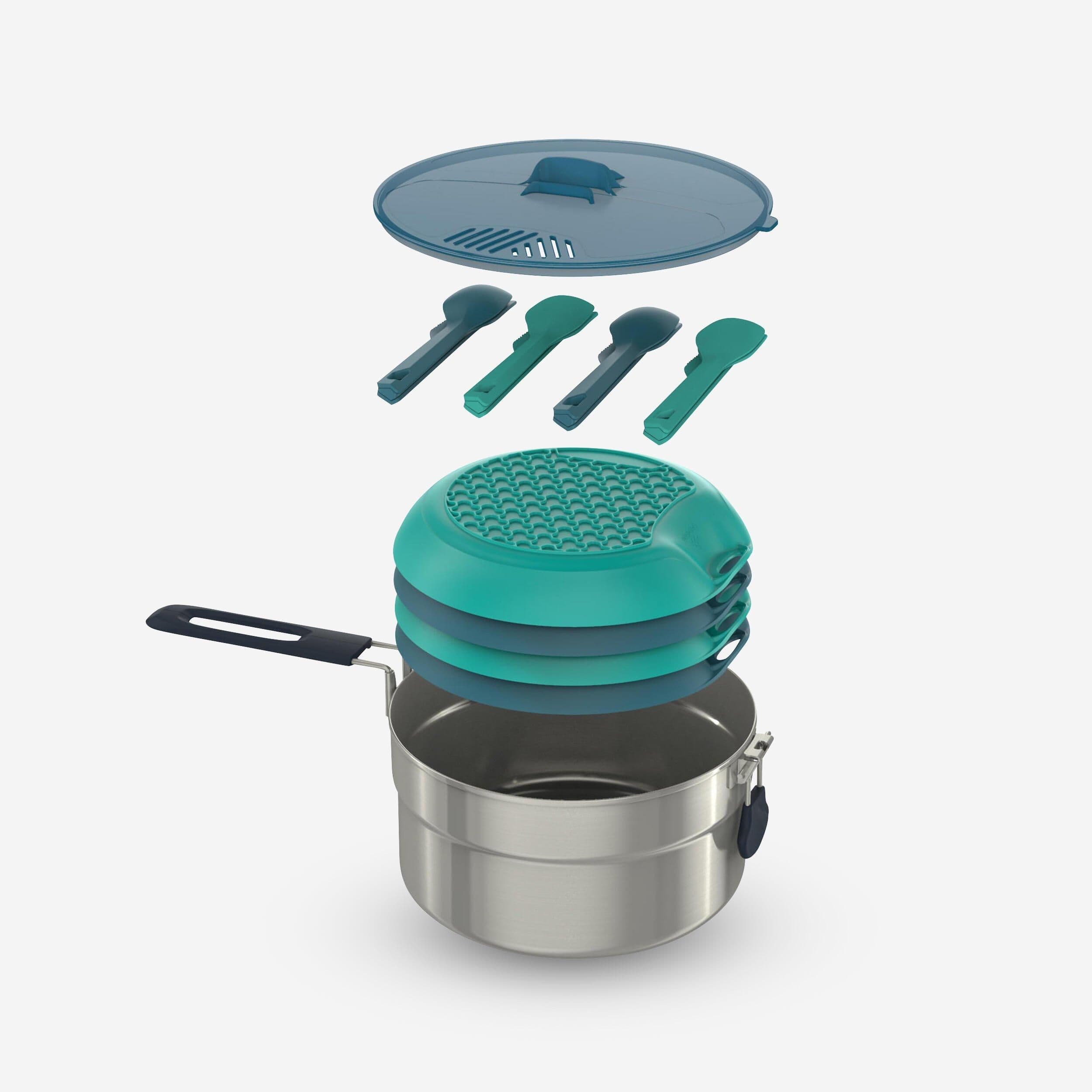 HikerS Camping Stainless Steel Cooking Set Mh100 4 Person (2.6 L