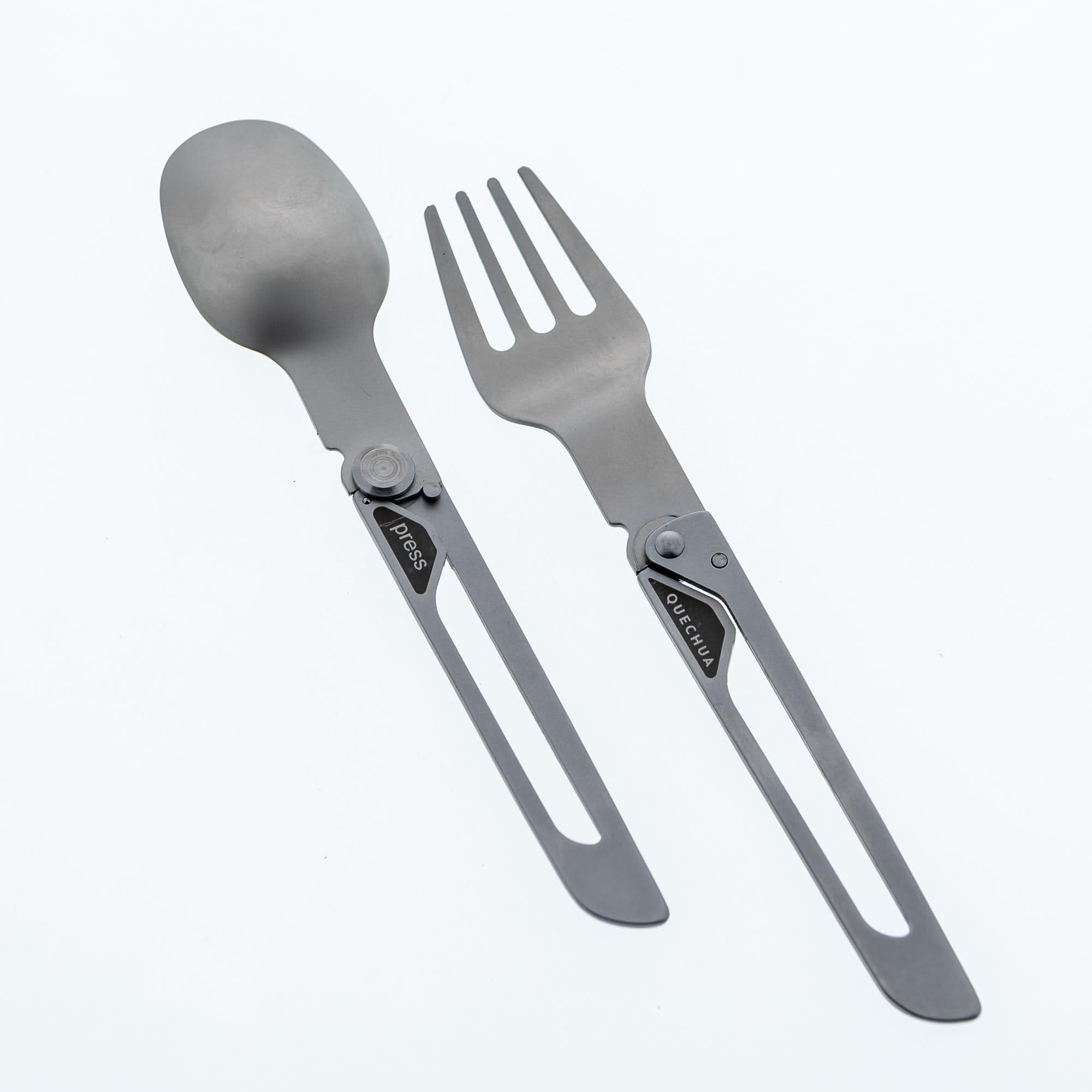 Foldable Stainless Steel Camping Fork Spoon