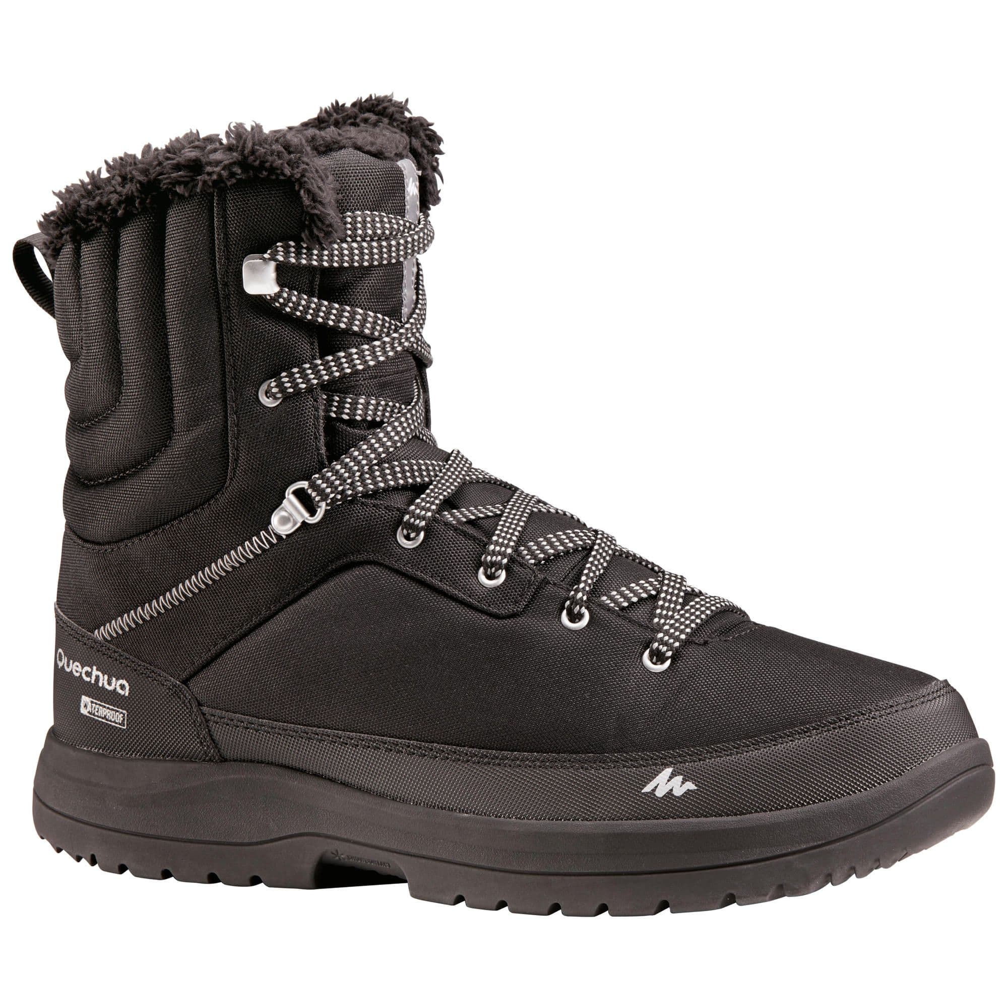 Warm Waterproof Hiking Boots Sh100 High
