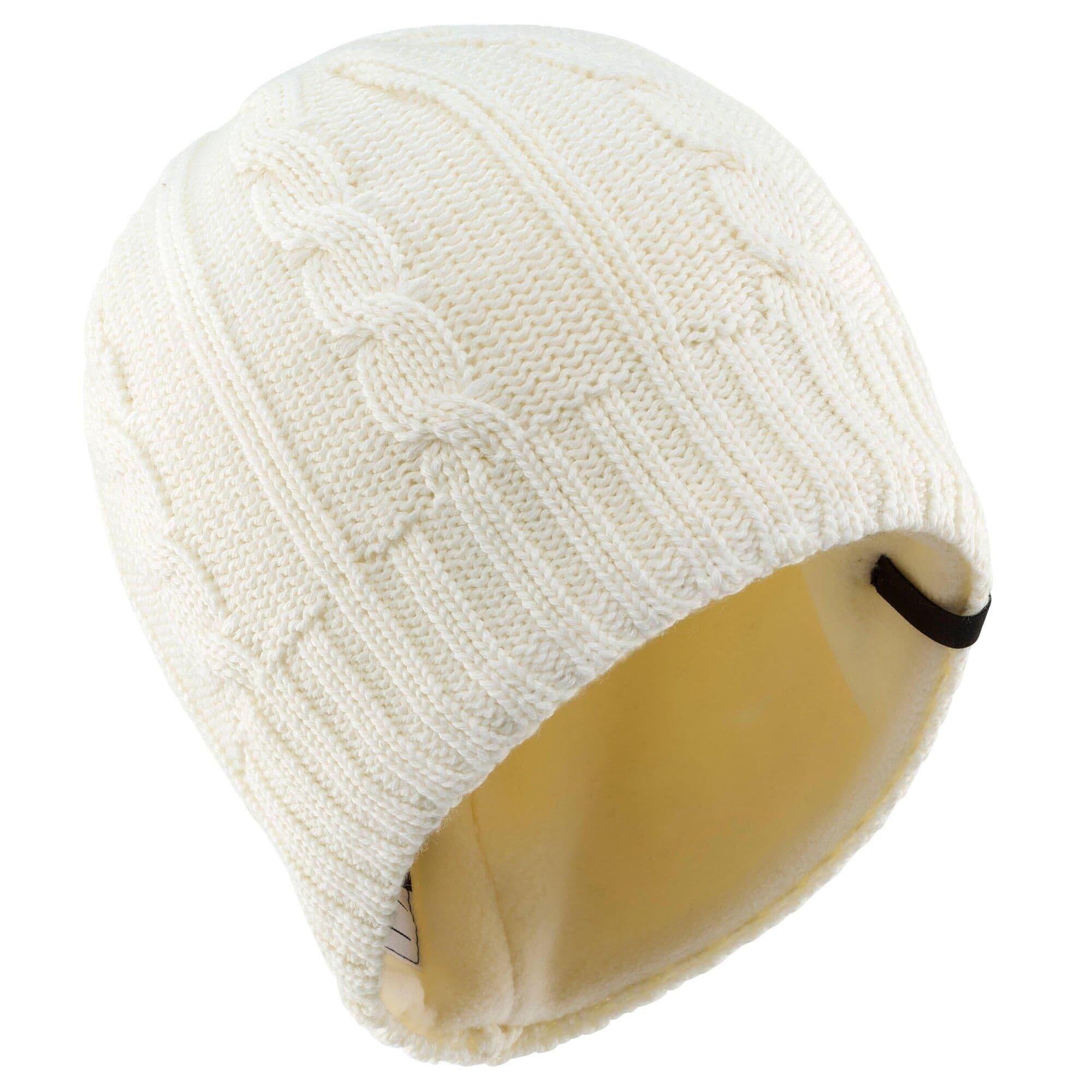 Ski Hat Cable Knit Ecru