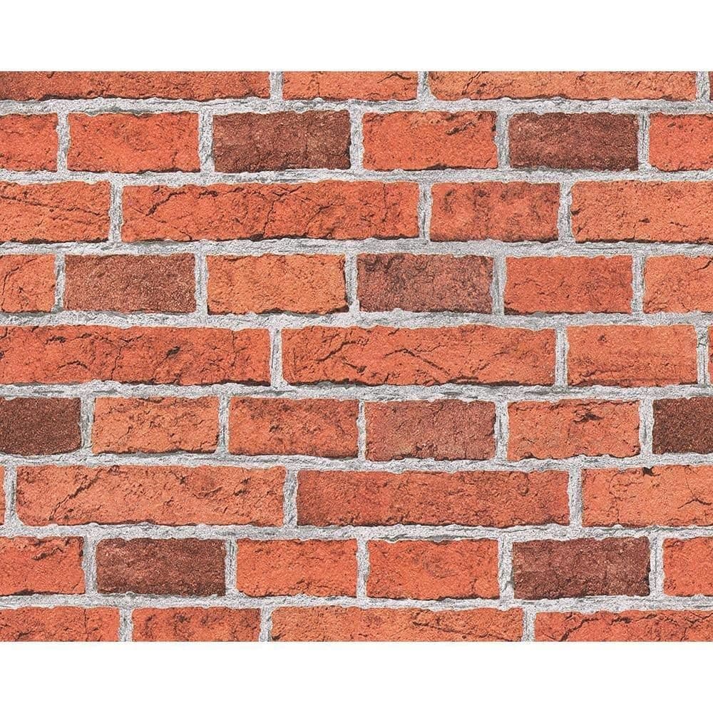 House Brick Pattern Embossed Wallpaper