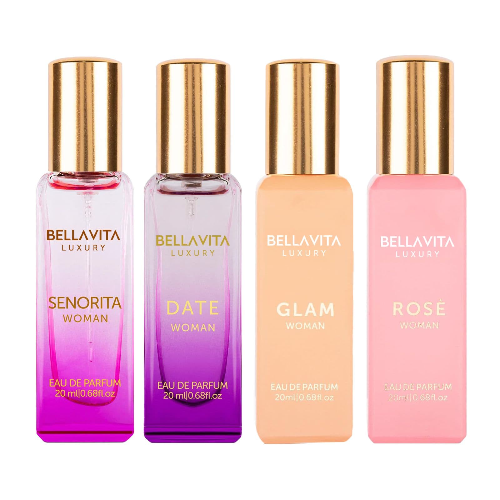 BELLAVITA LUXURY Women's Gift Set For Her 4 x 20ml EDP | Size: 100ml
