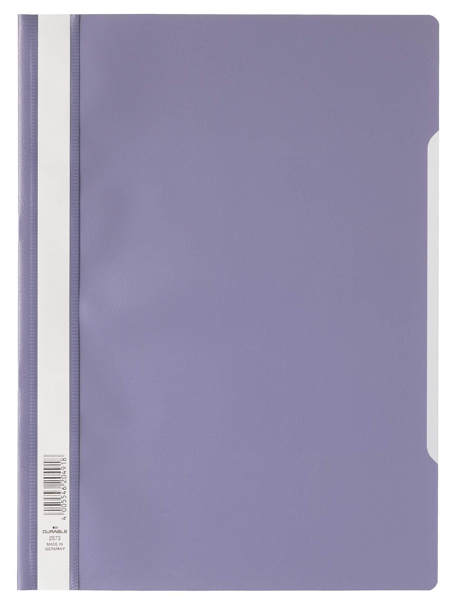 Clear View Project Folder Document Report File - 50 Pack - A4 Purple