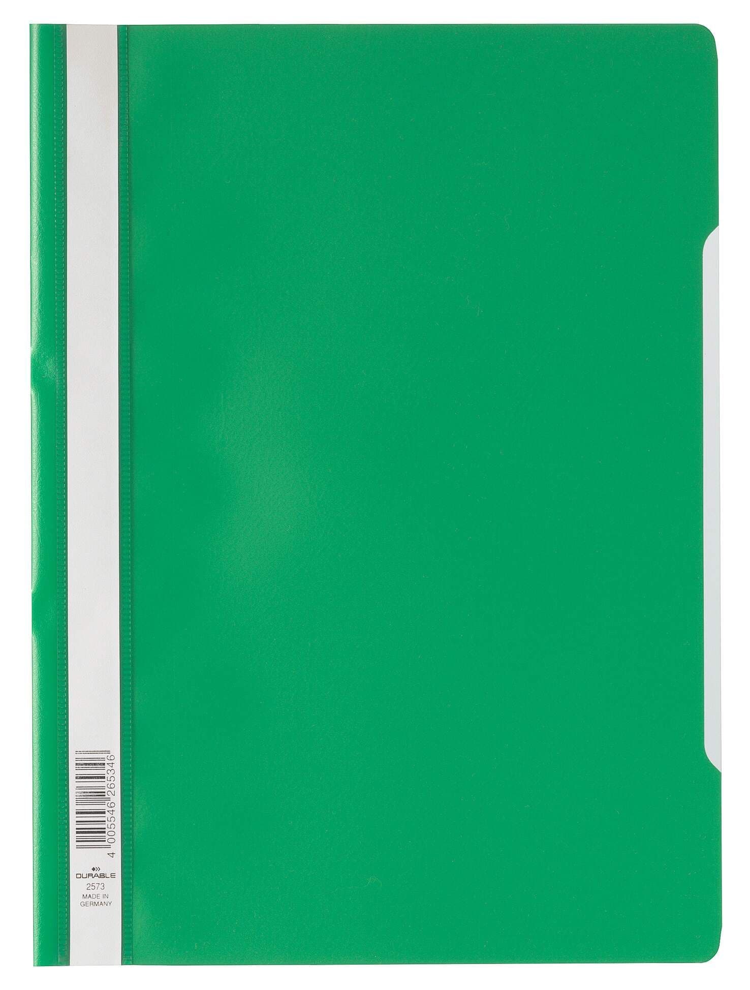 Clear View Project Folder Document Report File - 50 Pack - A4 Green
