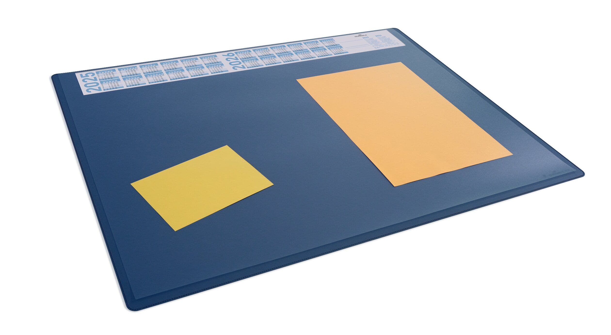 Clear Overlay Calander PC Desk Pad Protector Mat - 65x50 cm - Navy Blue