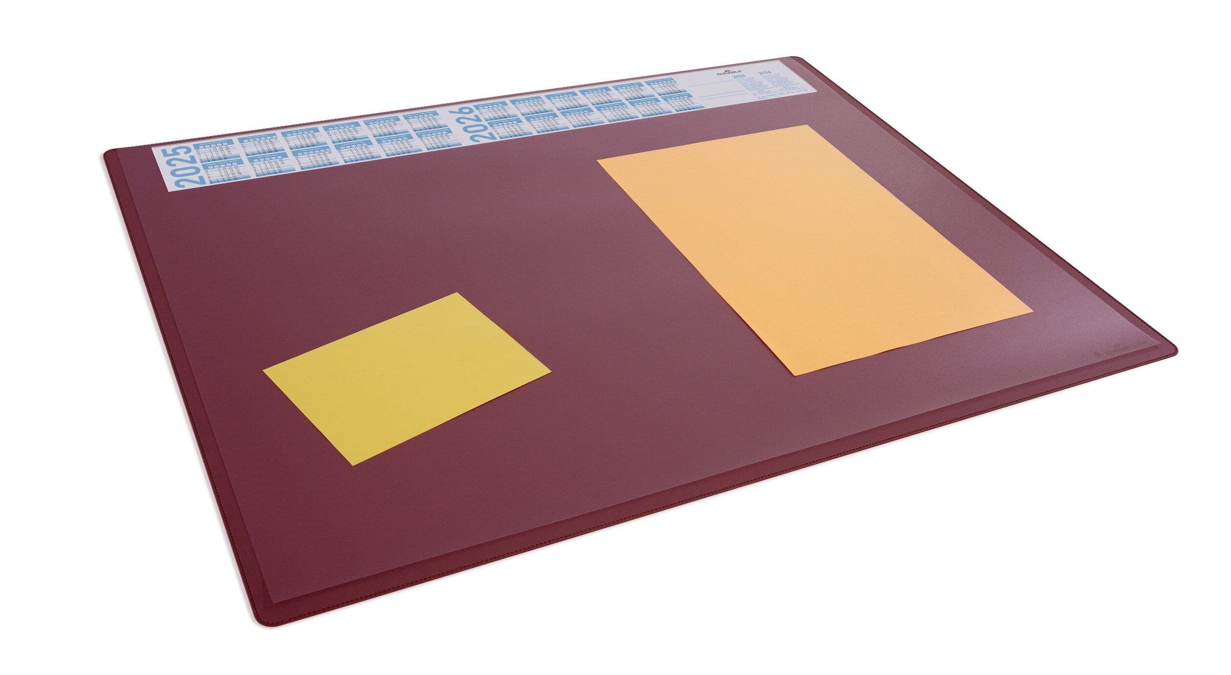Clear Overlay Calander PC Desk Pad Protector Mat - 65x50 cm - Red