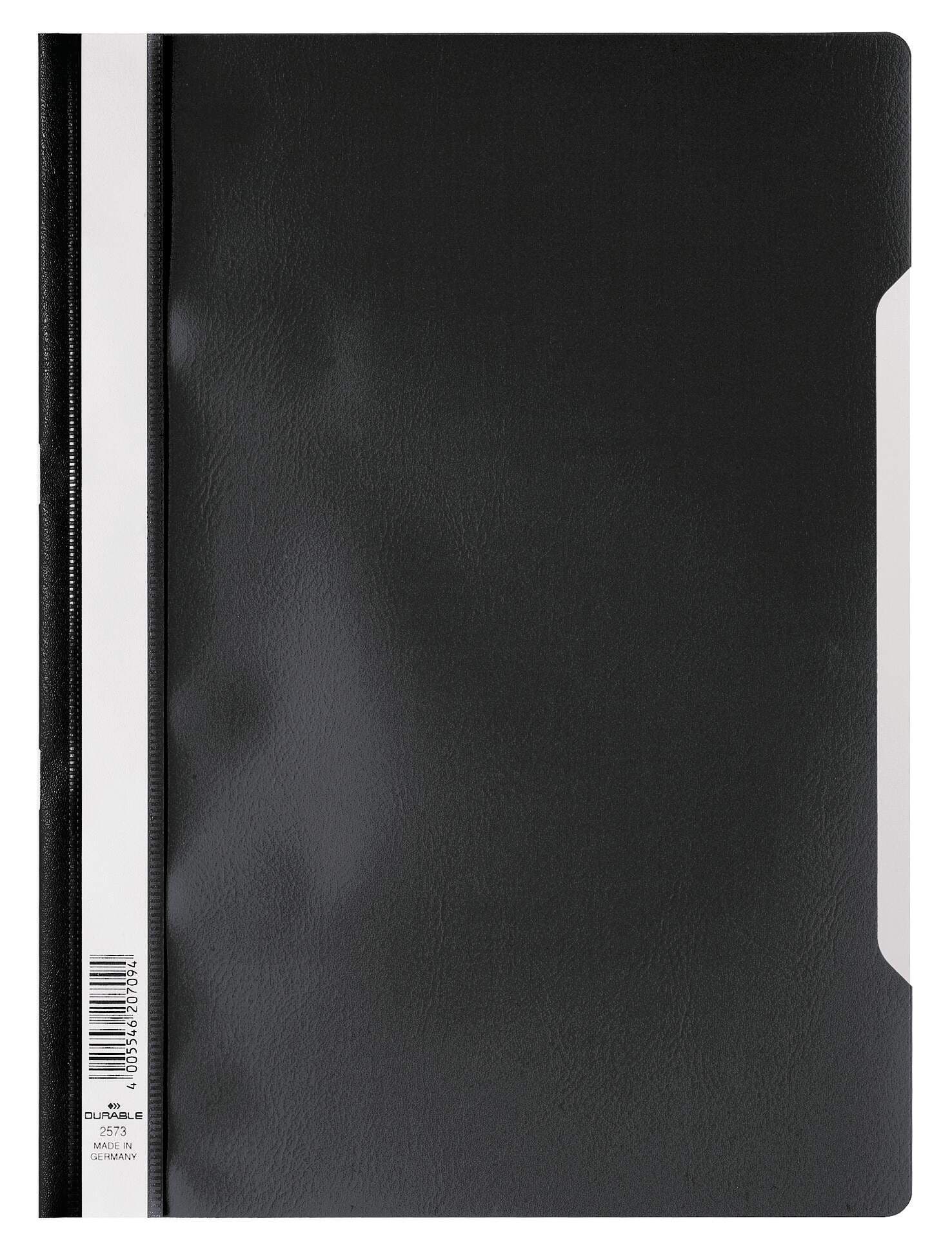 Clear View Project Folder Document Report File - 25 Pack - A4 Black