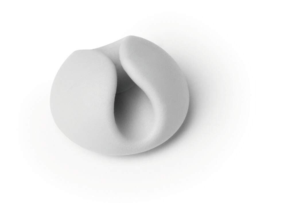 CAVOLINE Cable Management Desk Tidy Clips - 6 Pack - Grey