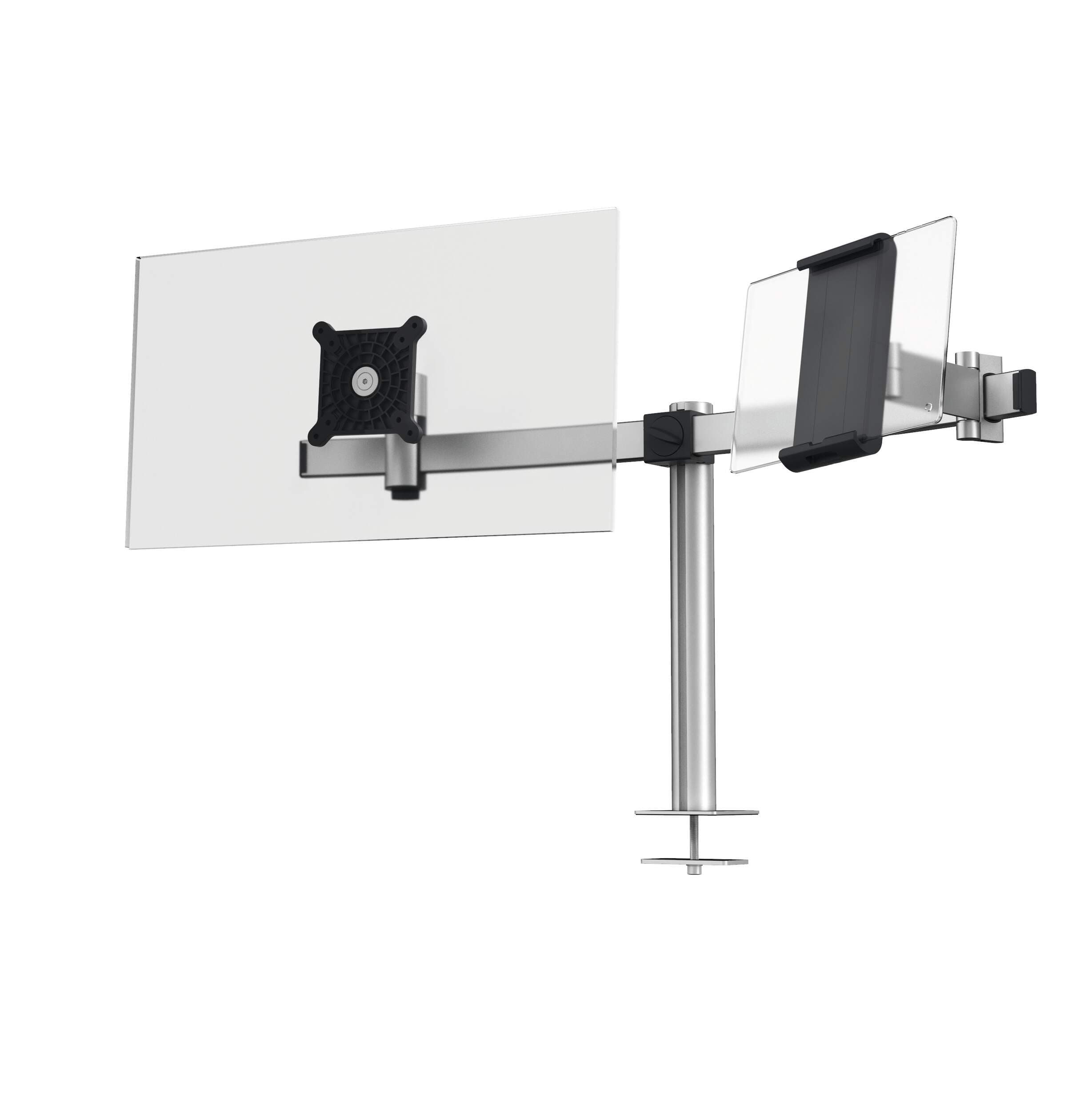 Monitor Mount PRO with Arm for 1 Screen and 1 Tablet - Through Desk
