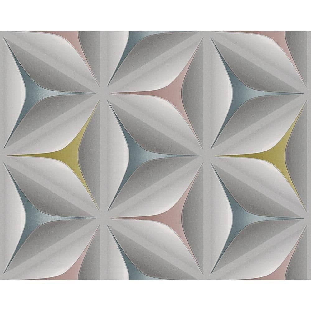 Abstract Star Leaf Pattern Embossed Nonwoven 3d Effect Wallpaper