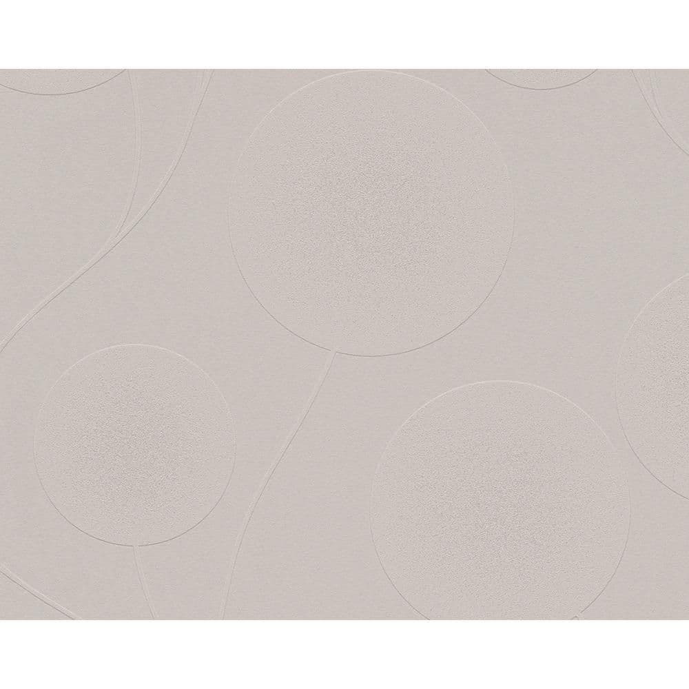 Abstract Flower Pattern Circle Motif Modern Glitter Wallpaper