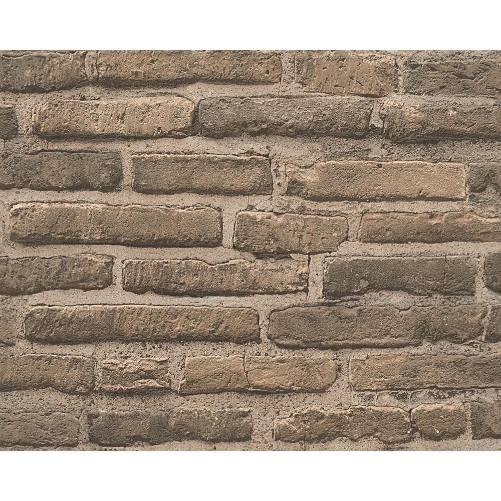 House Brick Pattern Faux Effect Realistic Embossed Wallpaper
