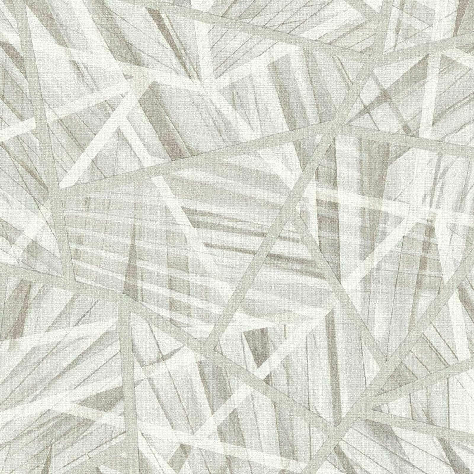 Geometric Grass Leaves Geo Vinyl Non Woven Wallpaper
