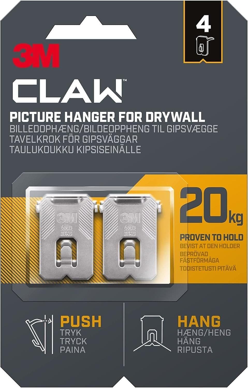 Drywall Picture Hanger 3PH20 4UKN 4 Hangers