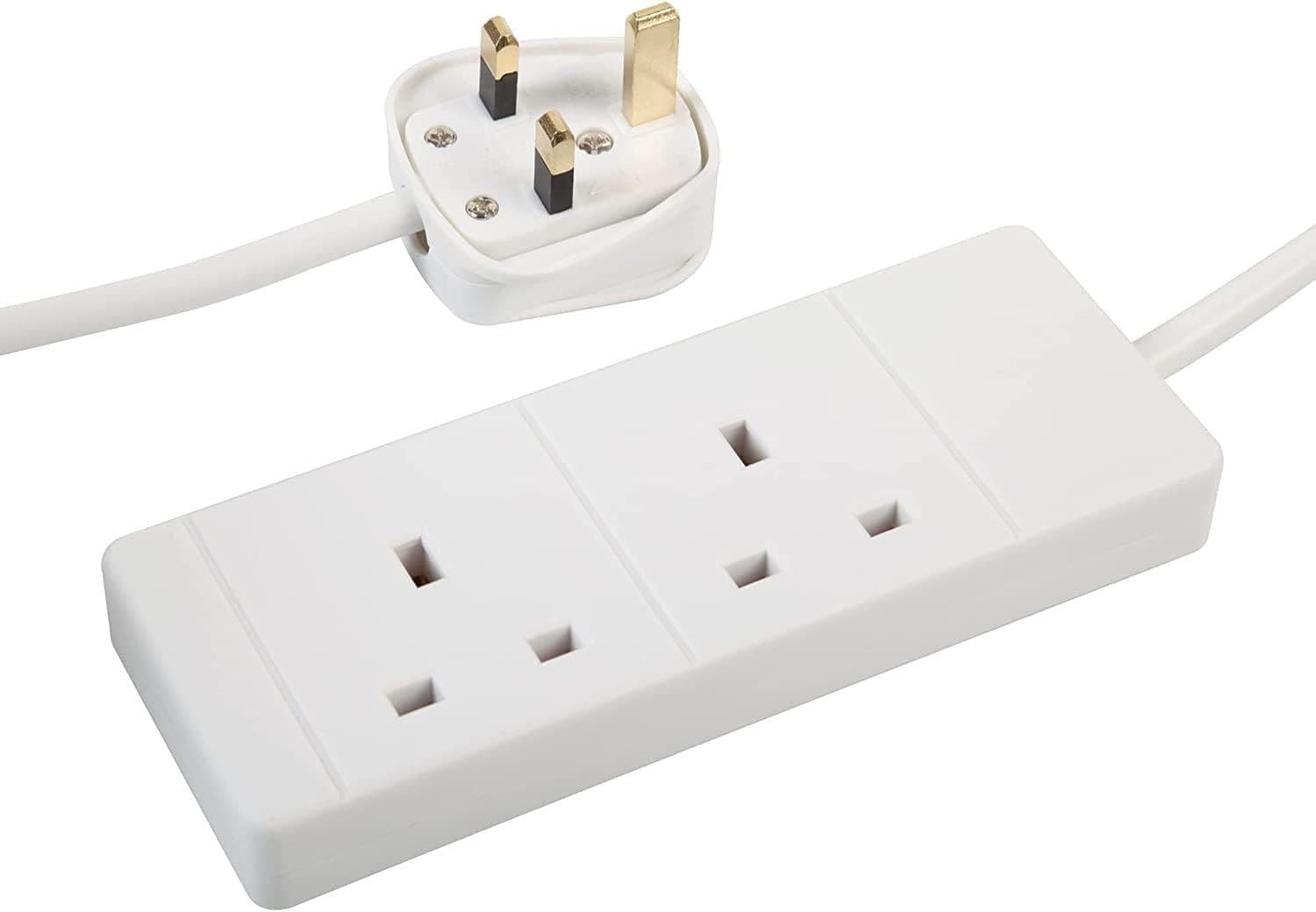 2 Gang 5M Extension Socket Lead 5 Meter 2 Way Extension Lead Two Gang Multi Plug Socket