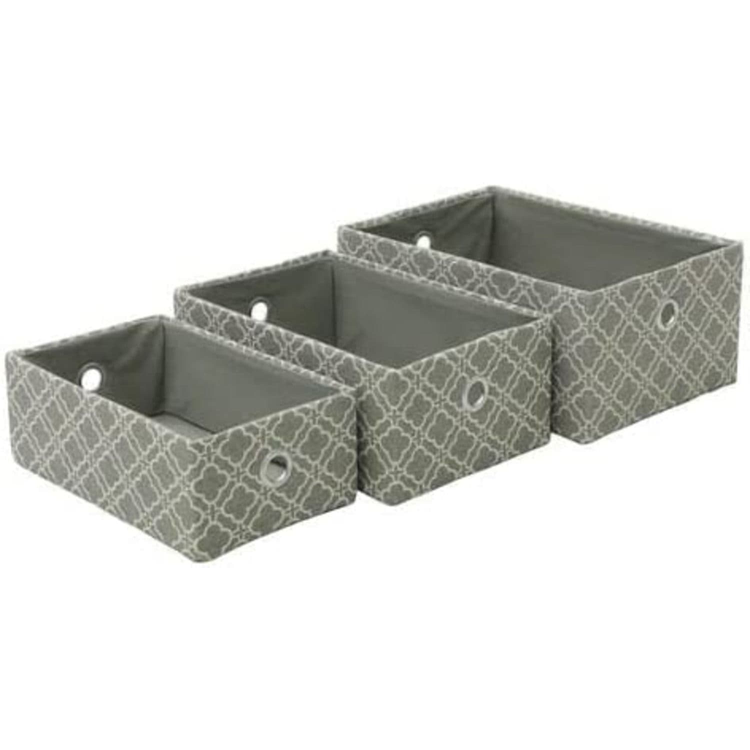 3PC Cardboard Storage Basket Multipurpose Stackable Organiser Rope Bin