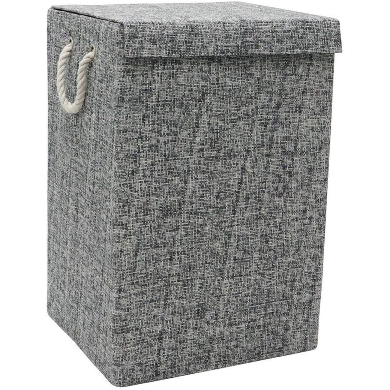 Urban Rectangle Laundry Foldable Paper Lidded Clothe Storage Basket