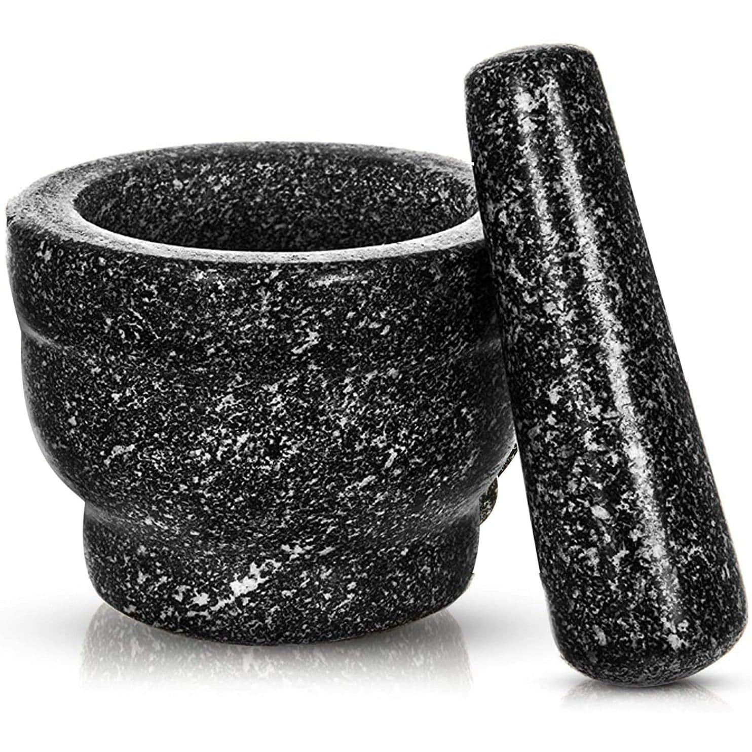 Solid Durable Granite Pestle & Mortar Set Honed Polished Crusher Grinder